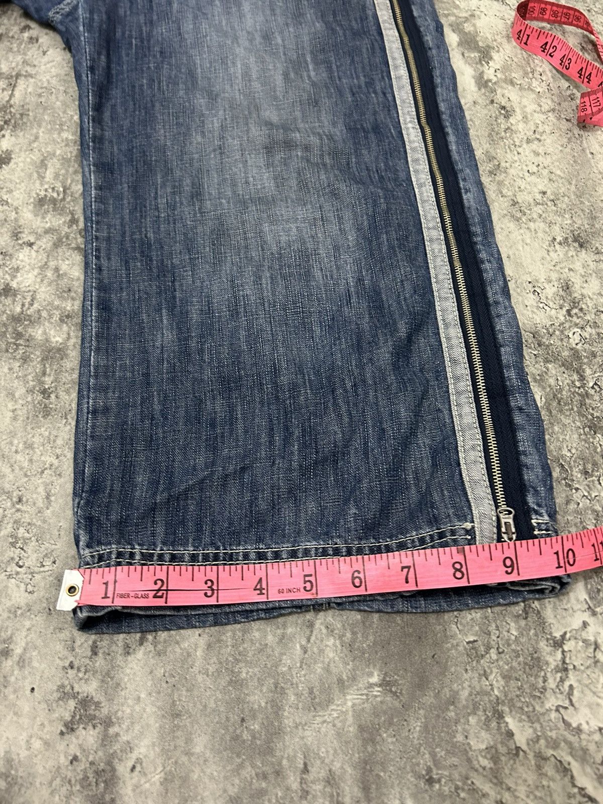 JNCO × Japanese Brand EXR baggy Full Zip jorts Denim Pants Size US 33 - 17 Thumbnail