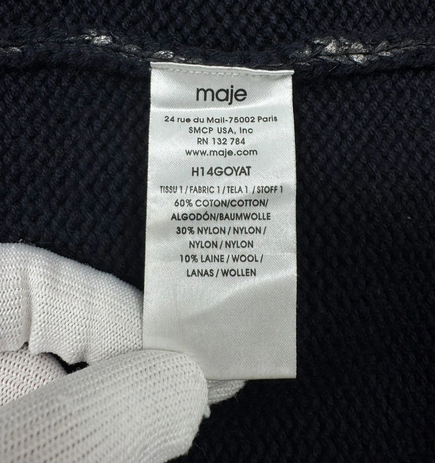 Maje Maje Cotton Melallic Pullover size 1 Size S / US 4 / IT 40 - 11 Thumbnail