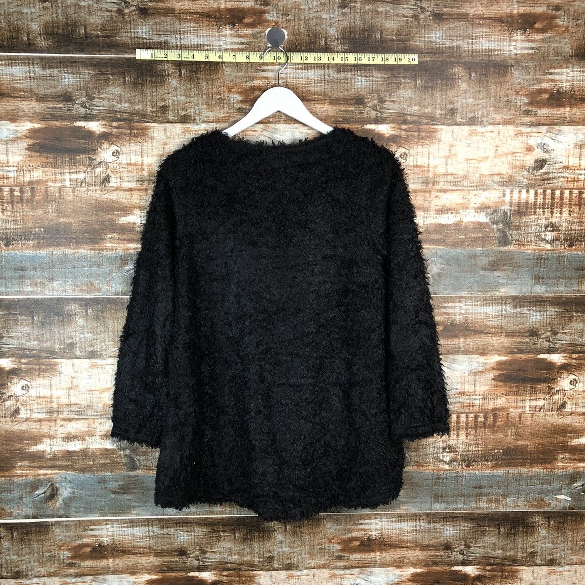 Homespun Knitwear × Japanese Brand DLL A Little Emotion Black Mohair Knitwear #C059 Size S / US 4 / IT 40 - 12 Thumbnail