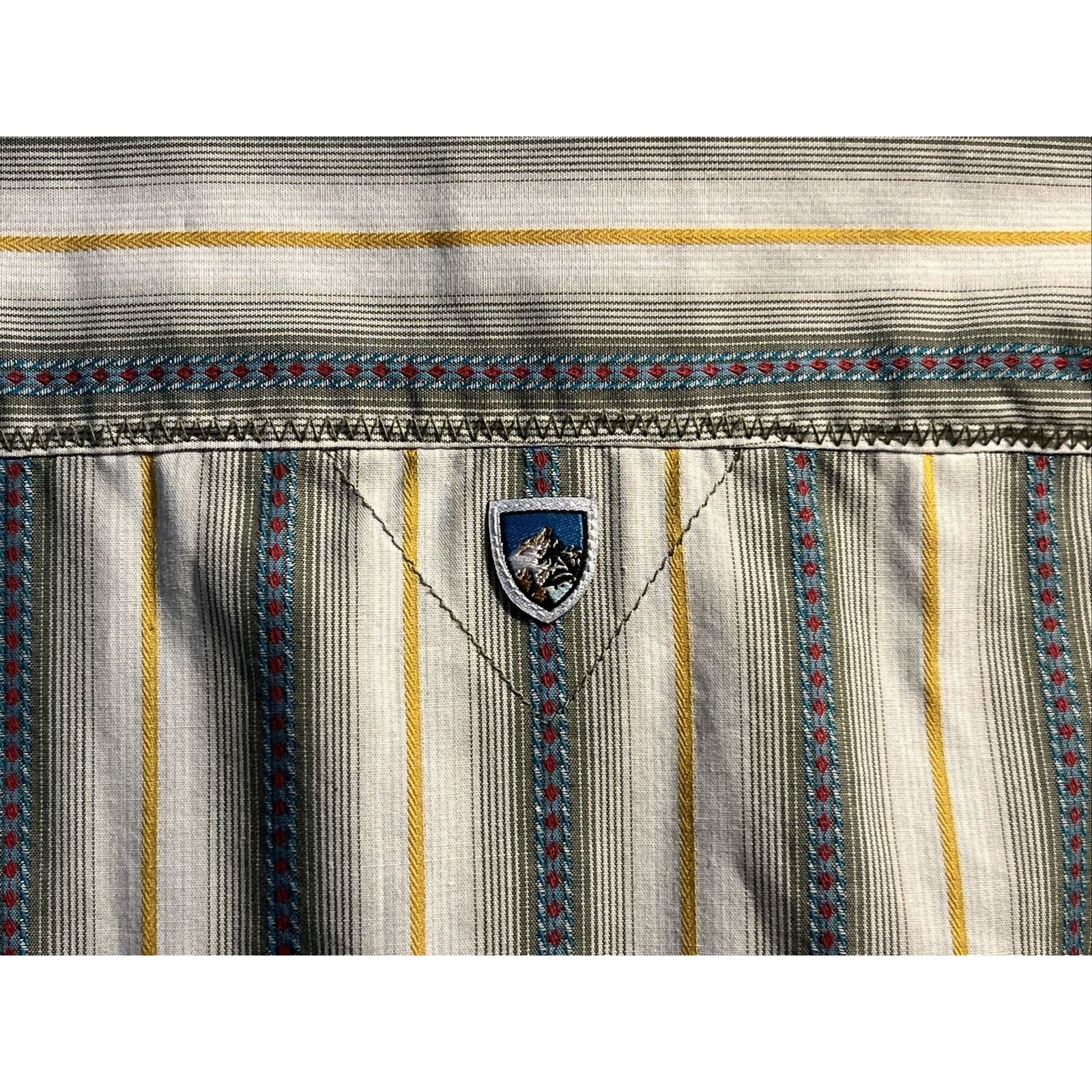 Kuhl Kühl Men’s Large Beige Blue Yellow Cotton Blend Kuhl Shirt Size US L / EU 52-54 / 3 - 8 Thumbnail