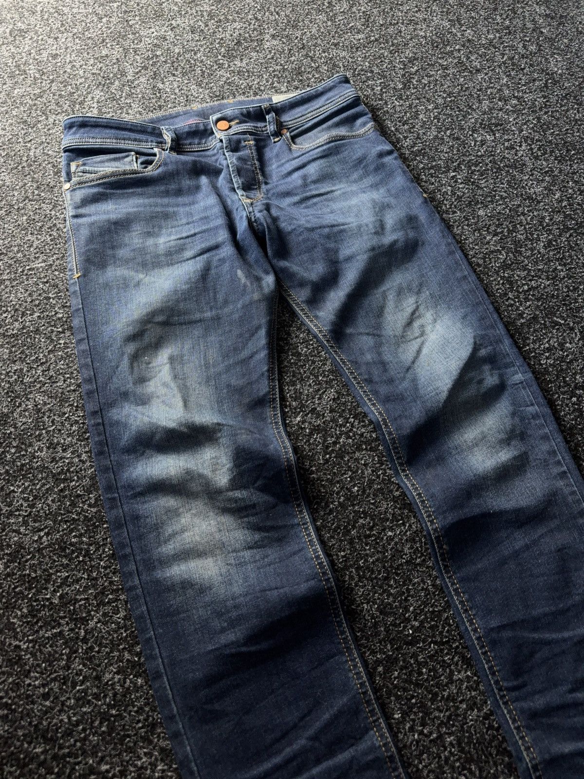 Diesel Designer Dirty Diesel Sleenker Skinny Jeans Blue Wash W30 Size 30" / US 8 / IT 44 - 5 Thumbnail