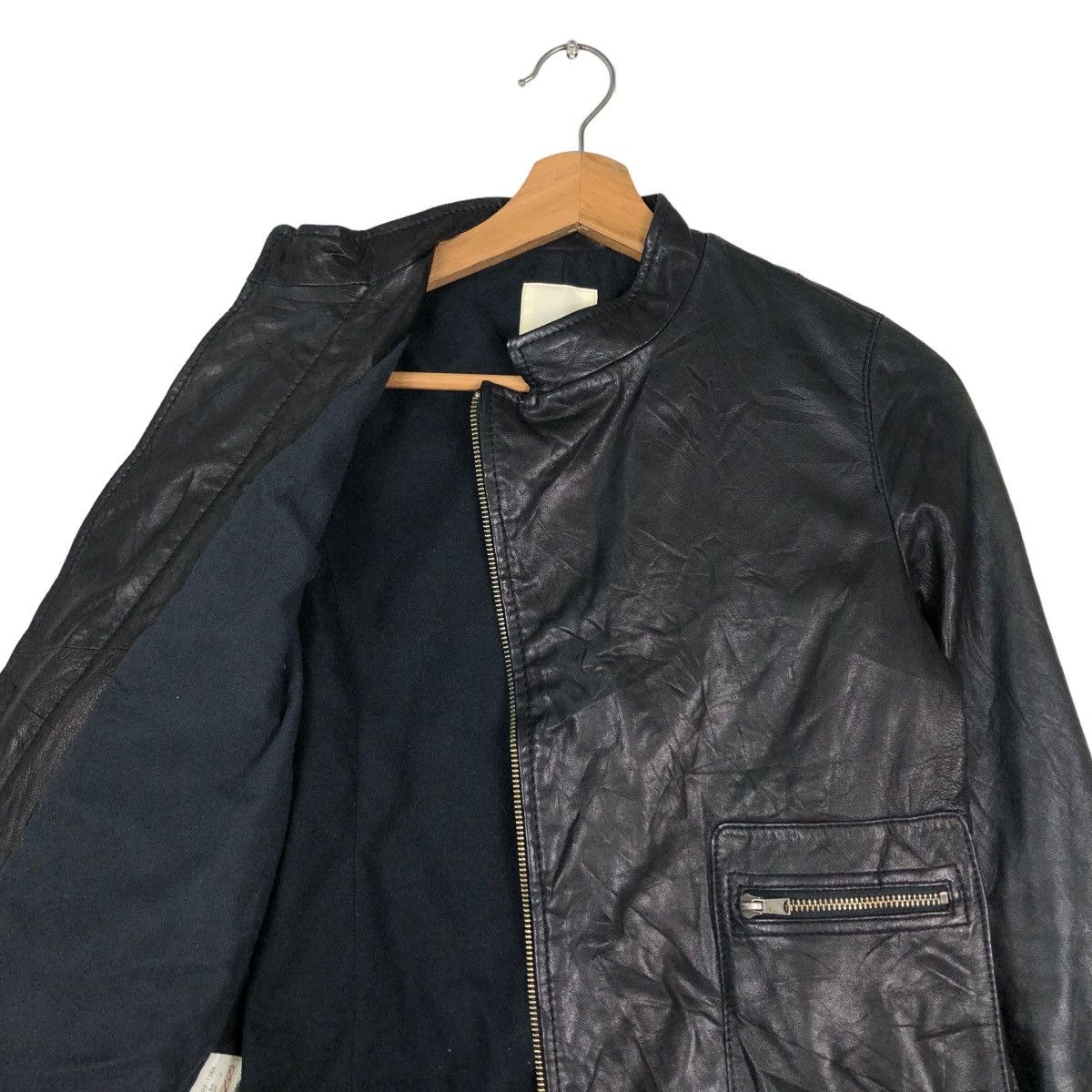 Issey Miyake 🔥Cropped Leather Biker Jacket Ships Japan Size US S / EU 44-46 / 1 - 12 Thumbnail