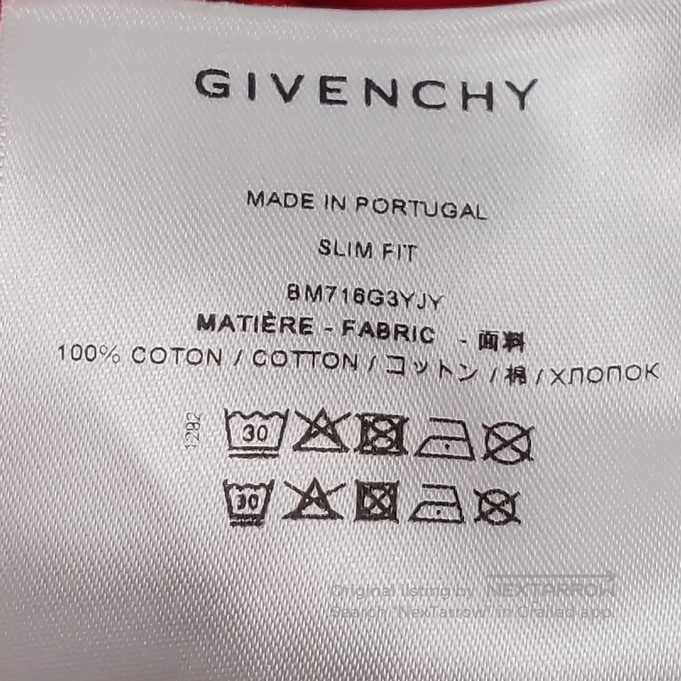 Givenchy Givenchy M Cotton Graphic Crew Neck T-Shirt. Size US M / EU 48-50 / 2 - 8 Thumbnail
