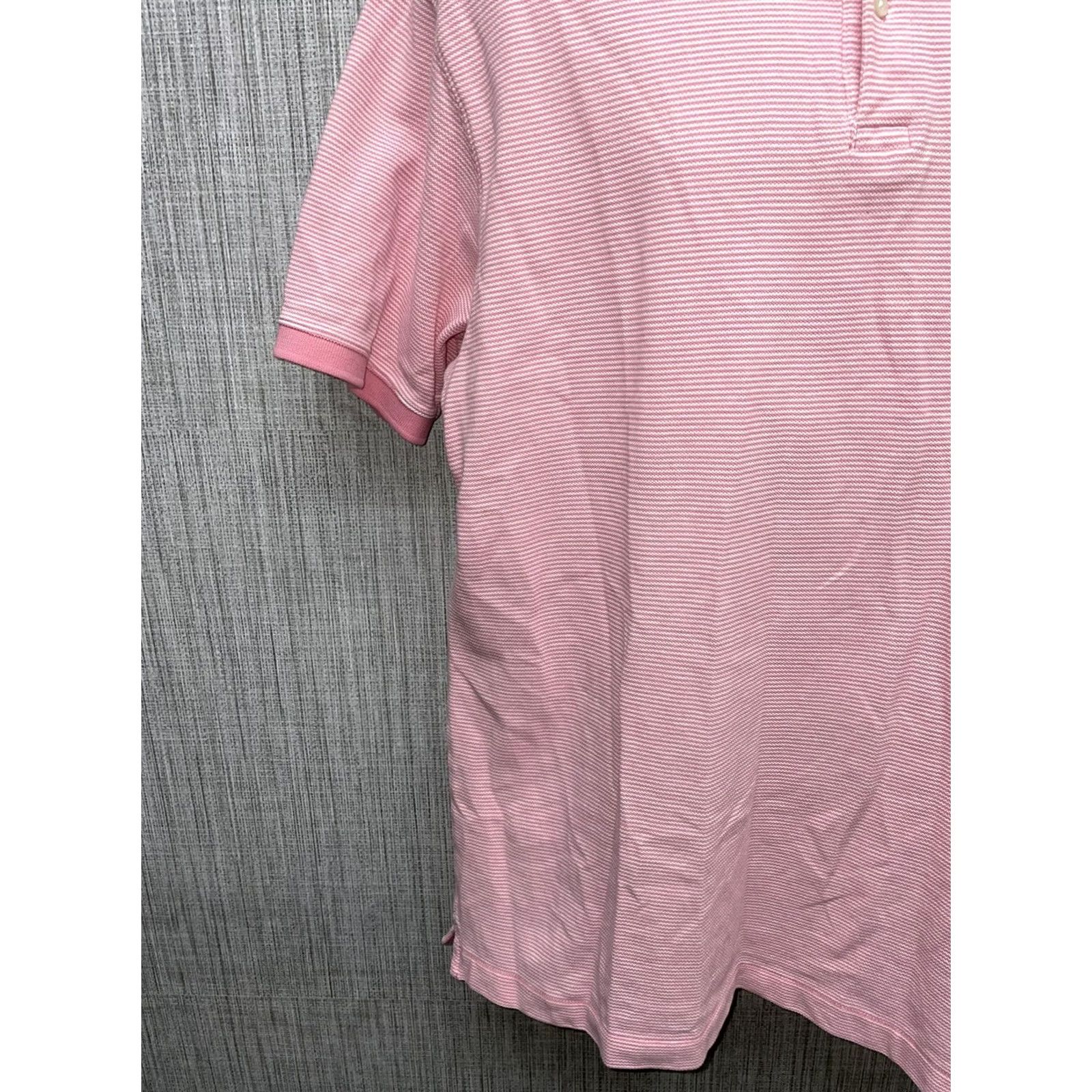 Vineyard Vines Vineyard Vines Polo Striped Golf 100% Cotton Mens L Pink Short Sleeve IAN Shep Ian Body Size US L / EU 52-54 / 3 - 4 Thumbnail