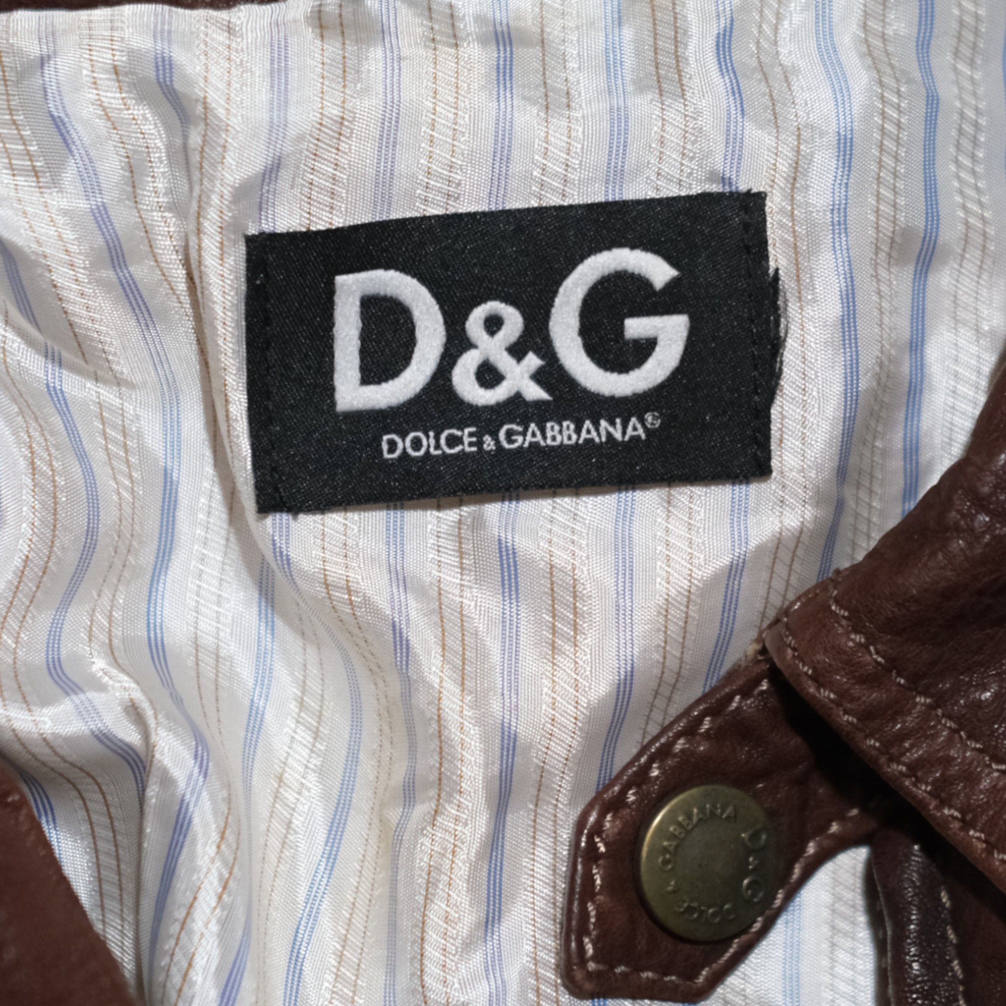 Dolce & Gabbana D&G Multipocket Western Inspired Leather Jacket Size US L / EU 52-54 / 3 - 6 Thumbnail