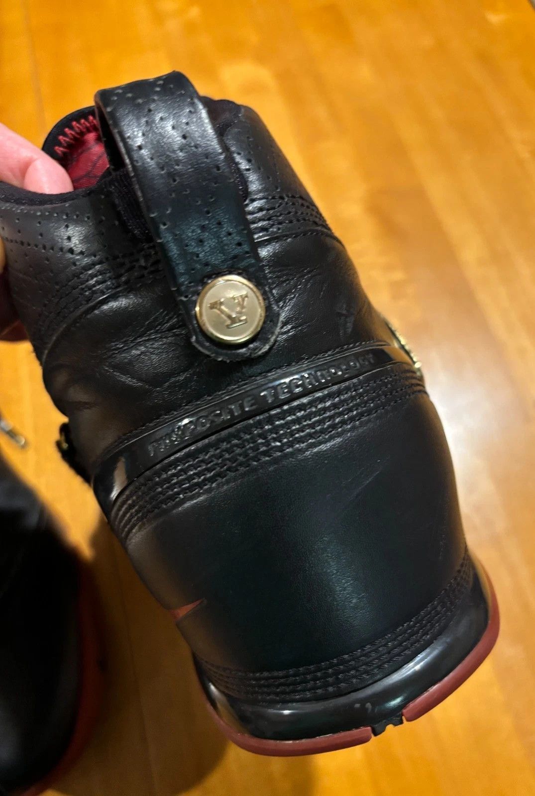 Nike 2007 LeBron 5 Black Crimson Metallic Gold Size US 12 / EU 45 - 14 Thumbnail
