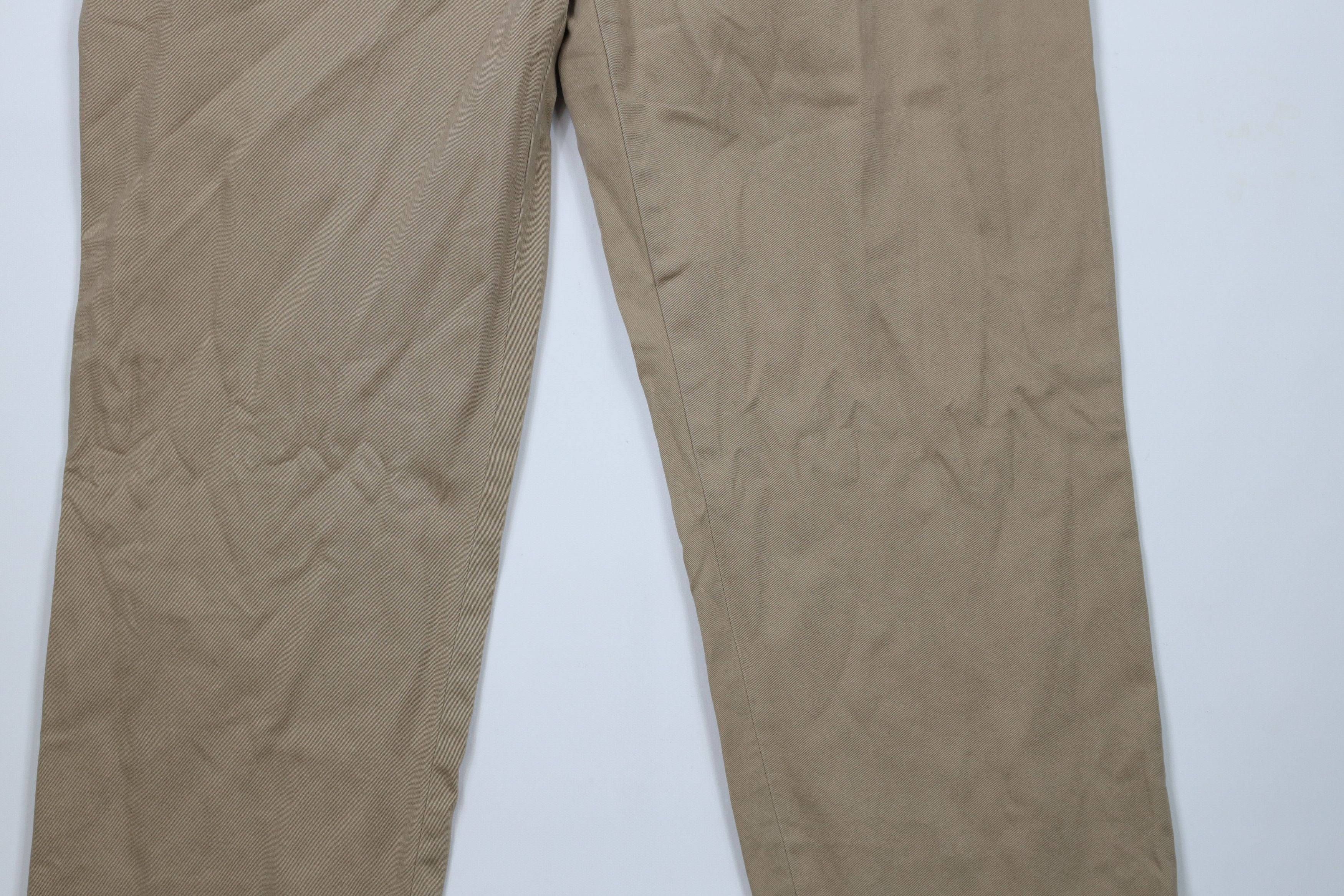 Ralph Lauren × Vintage Vintage 90s Ralph Lauren Wide Leg Chino Pants Beige Cotton Size US 34 / EU 50 - 3 Thumbnail