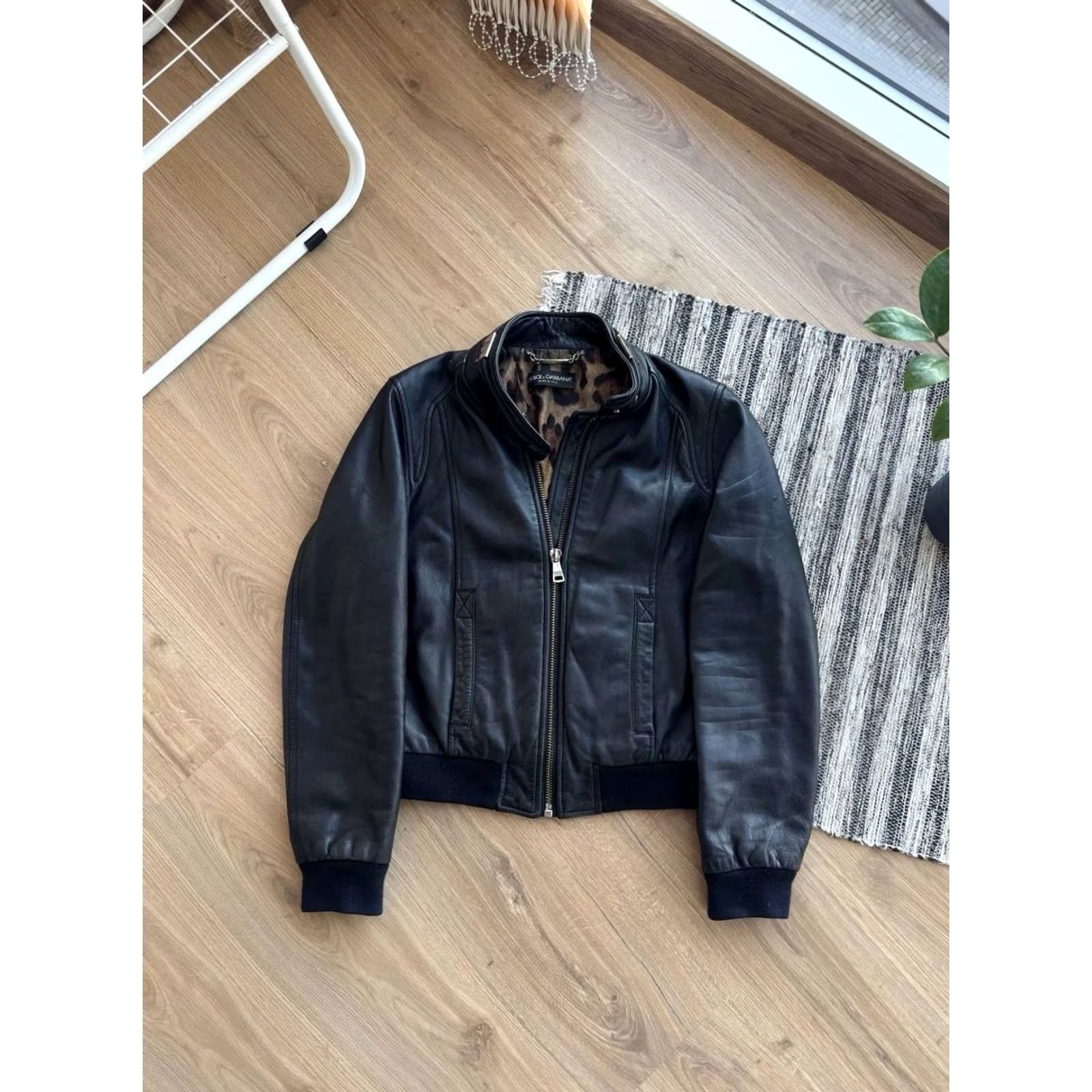 Dolce & Gabbana DOLCE&GABBANA Leather Jacket Black Leopard Women’s 42 Jacket Womens Leather Leopard DOLCE&GABBANA Black Leather Jacket 42 Size M / US 6-8 / IT 42-44 - 3 Thumbnail
