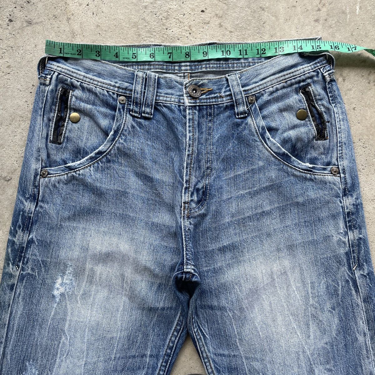 Japanese Brand W31 Vintage Japanese Distressed Faded Jeans Rare Denim Pants Size US 31 - 5 Thumbnail