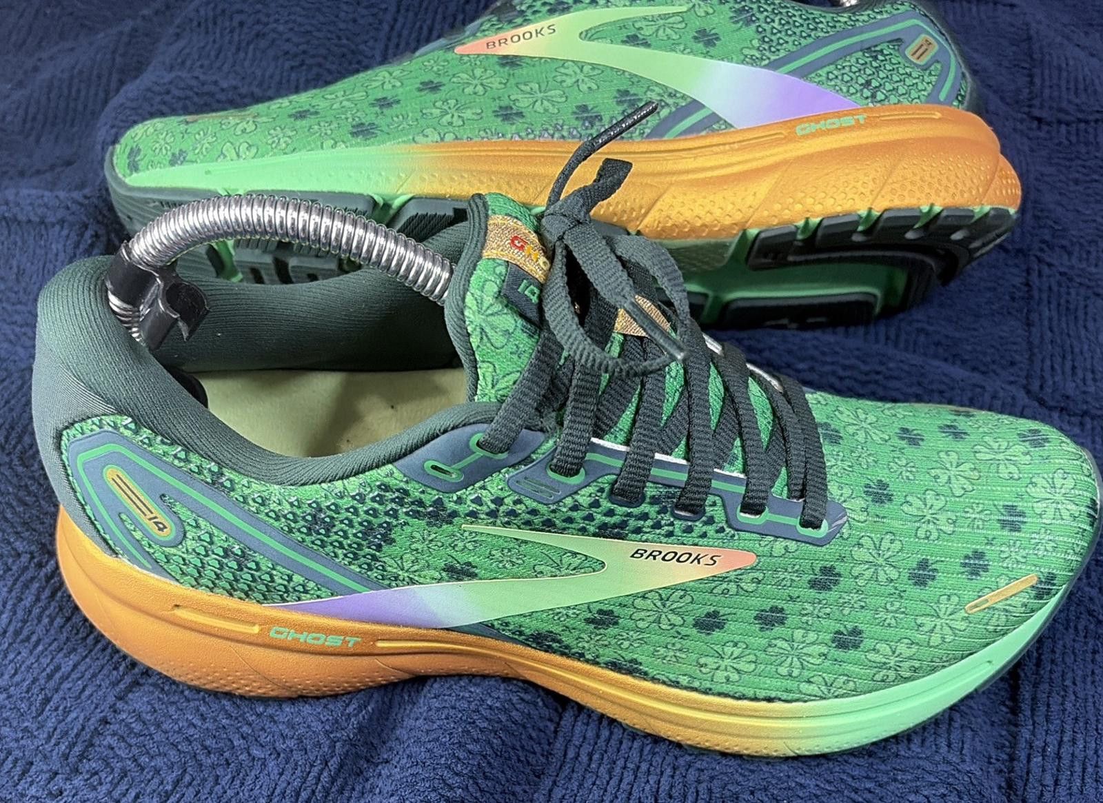 Brooks Brooks Ghost St Pats Shamrock Running Shoes Green Womens 9.5 Size US 9.5 / IT 39.5 - 3 Thumbnail