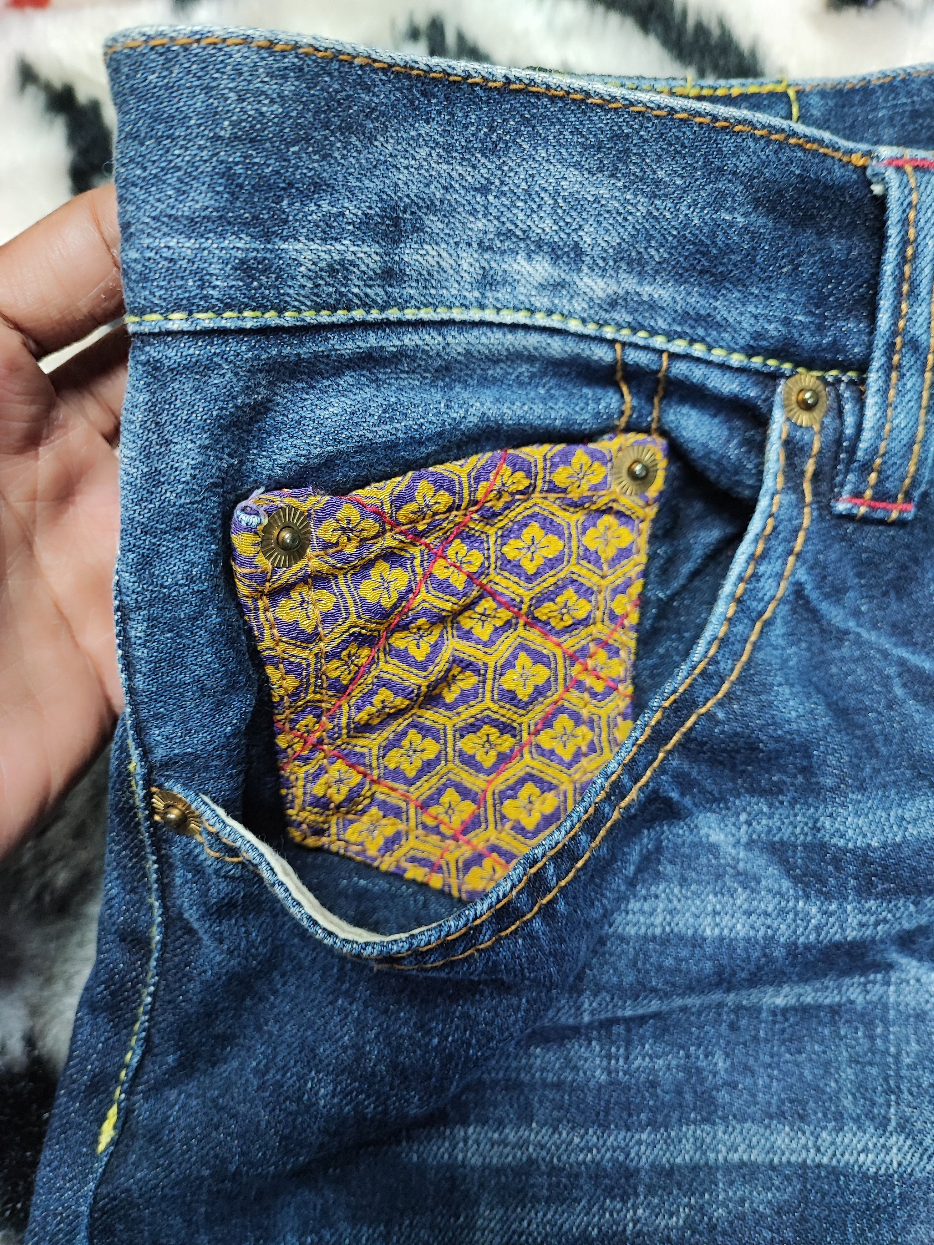 If Six Was Nine × Japanese Brand KURA DENIM JEANS EMBROIDERY DESIGN Size US 28 / EU 44 - 10 Thumbnail