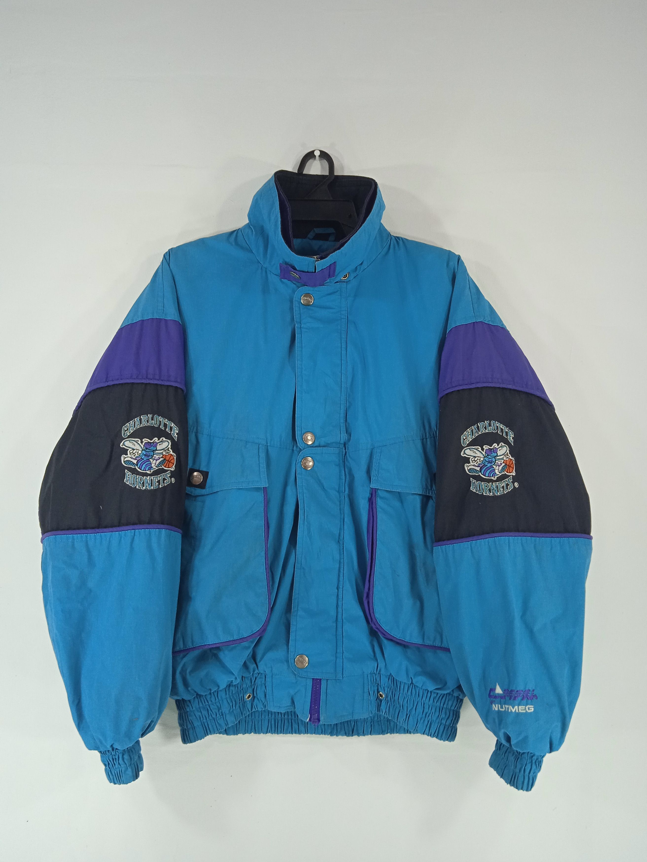 Vintage Nba Charlotte Nutmeg Light Jacket Rare Design