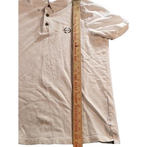 Armani Exchange Armani Exchange Polo Men Sz M White Short Sleeve Designer Pr Size US M / EU 48-50 / 2 - 2 Thumbnail