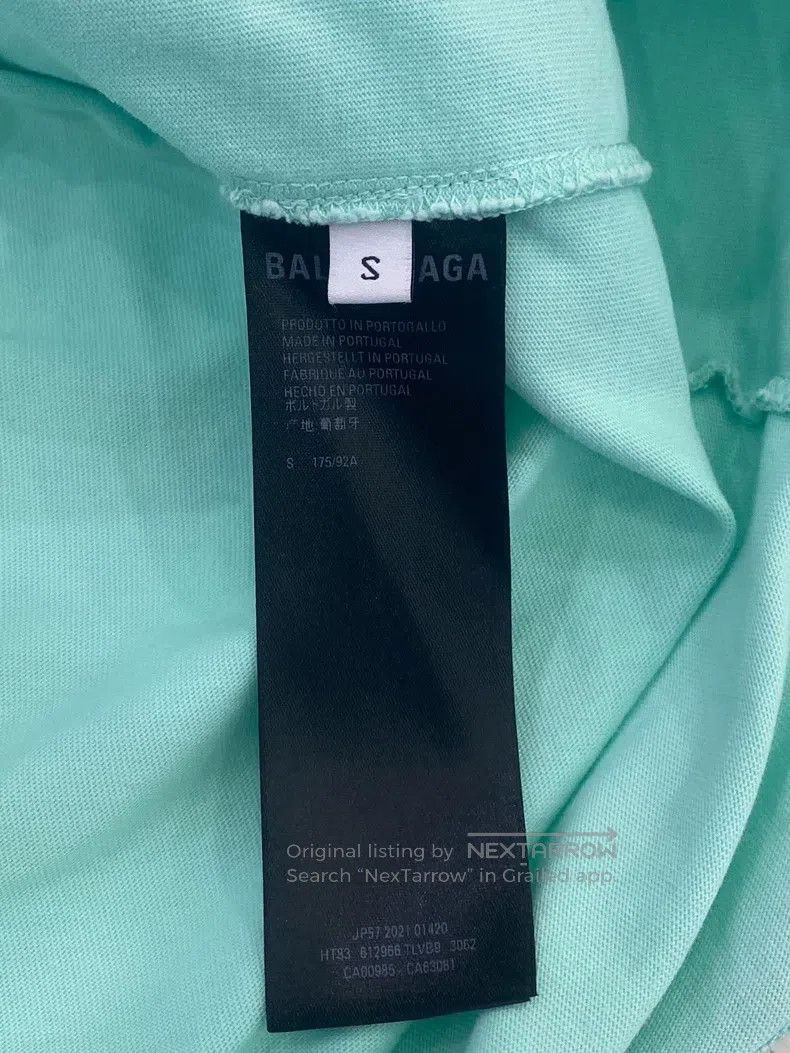 Balenciaga Balenciaga Mint Green Short Sleeve T-Shirt with Front and Size US S / EU 44-46 / 1 - 4 Thumbnail