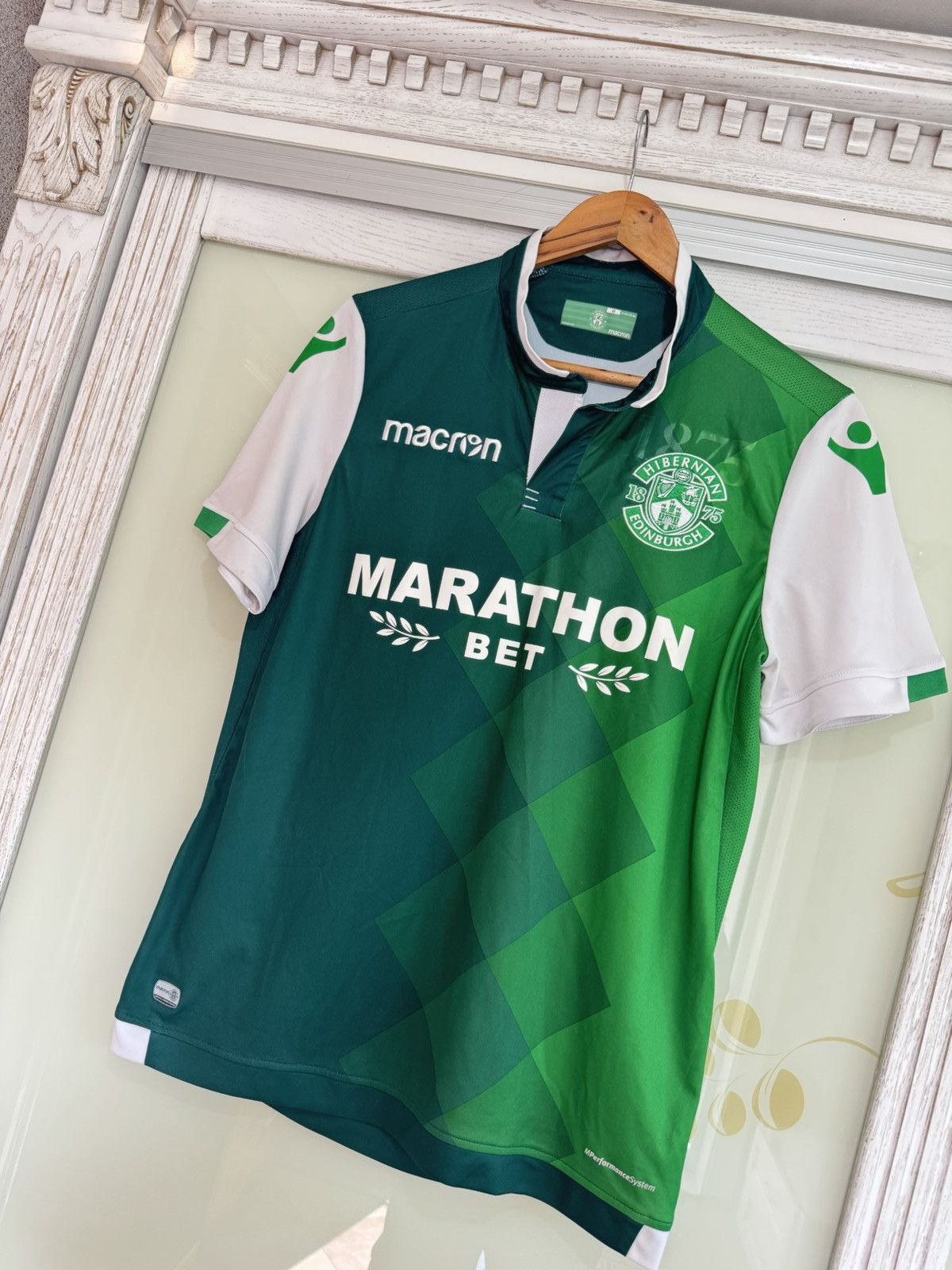 Macron Hibernian Edinburgh 2018-2019 Home Soccer Jersey Kit Shirt Size US M / EU 48-50 / 2 - 3 Thumbnail