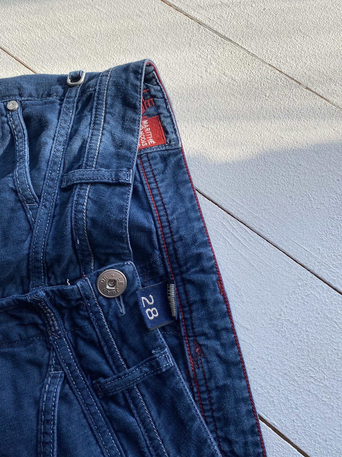 Marithe + Francois Girbaud 90s Marithe Francois Girbaud Flare Bottom Womens Jeans Size 28" / US 6 / IT 42 - 6 Thumbnail