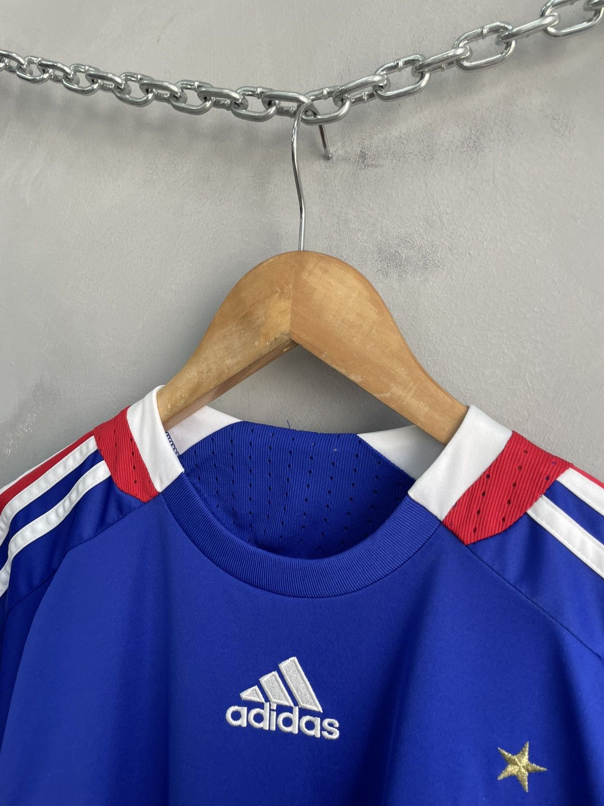 Adidas France 2007 Football Jersey Blue Soccer T-shirts Size US S / EU 44-46 / 1 - 5 Thumbnail