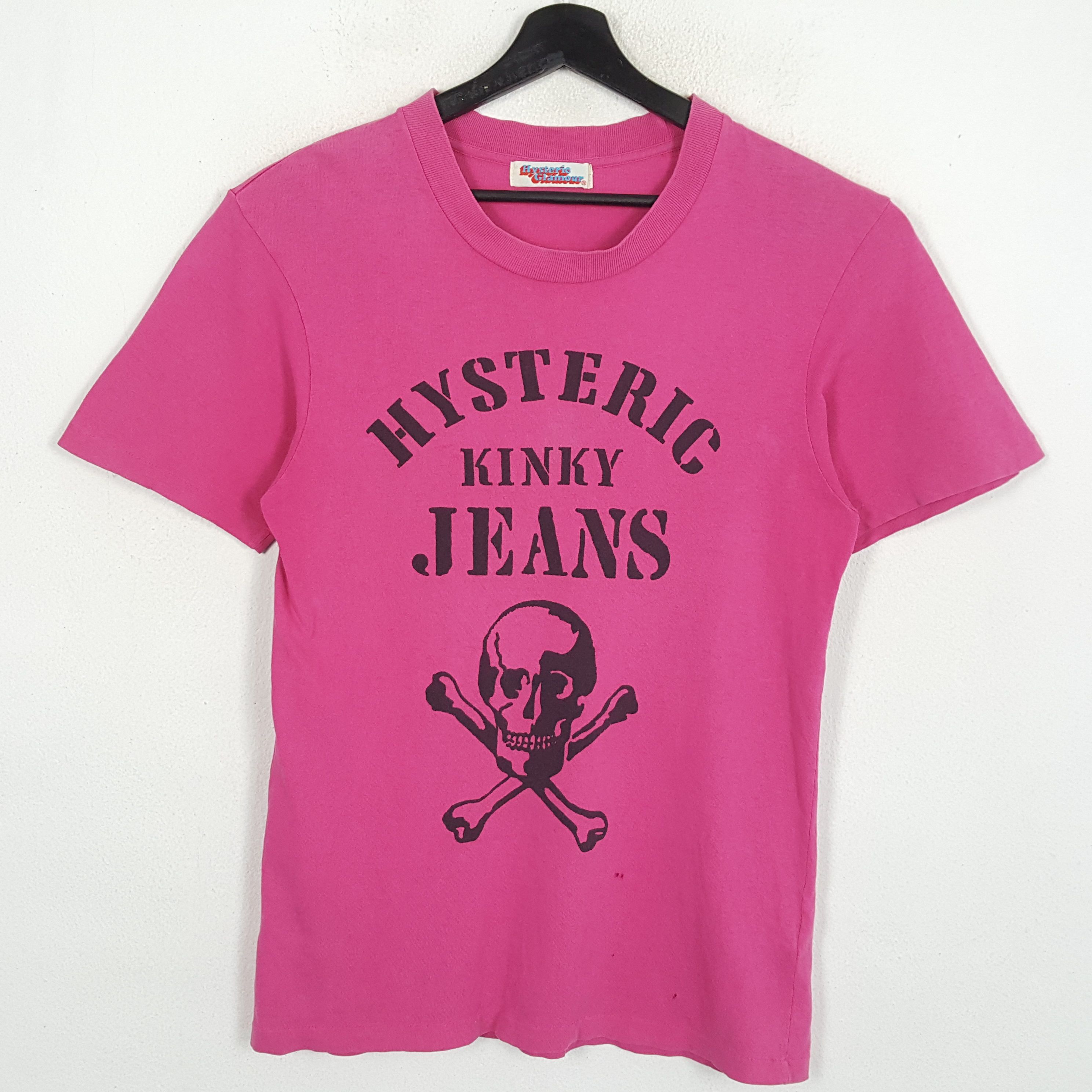 Pre-owned Hysteric Glamour X Vintage Hysteric Glamour Kinky Jeans Skulls Design Vintage Tshirt In Pink