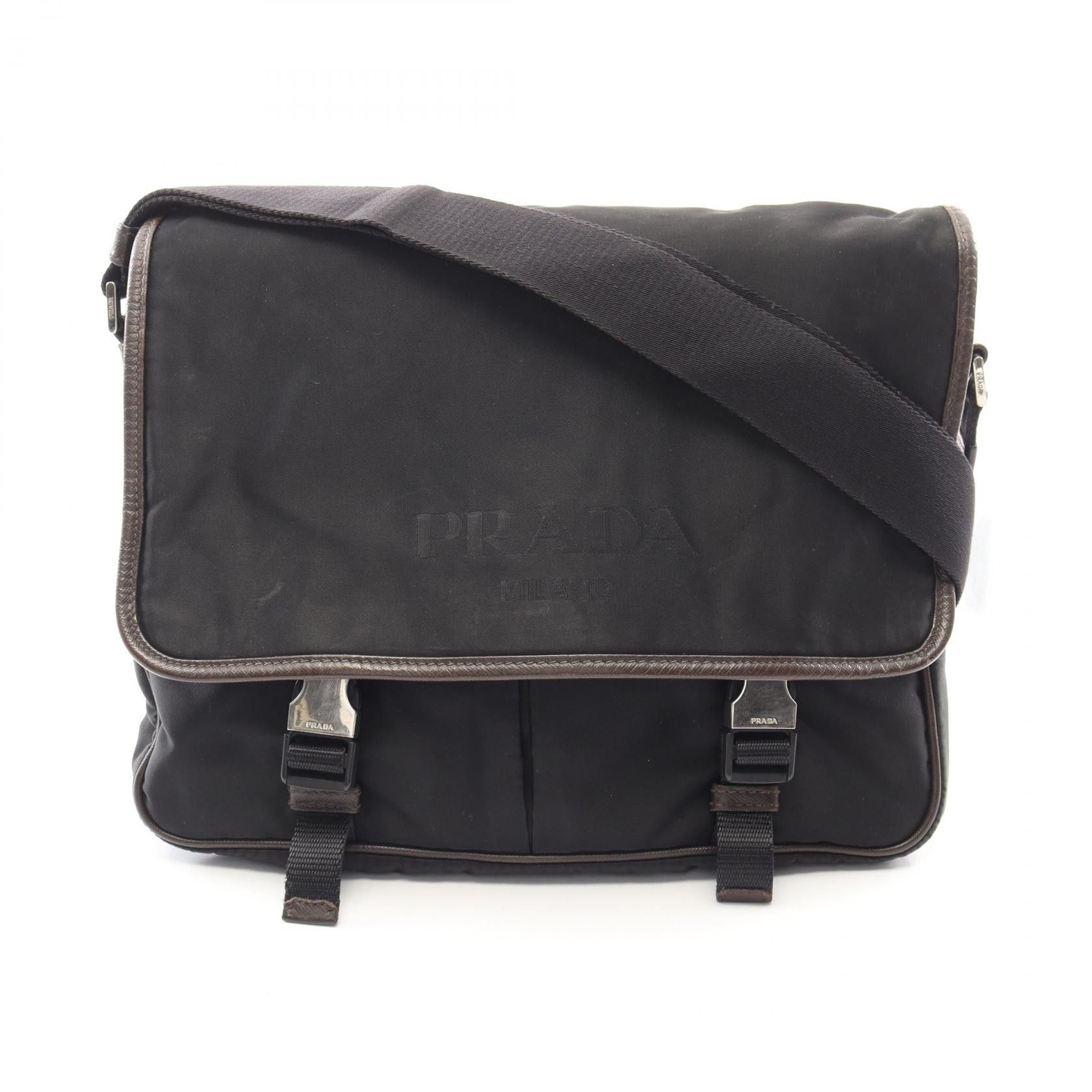 Prada Prada PRADA Canvas Leather Shoulder Bag Leather Shoulder Bag DUTY FREE for USA Size ONE SIZE - 1 Thumbnail