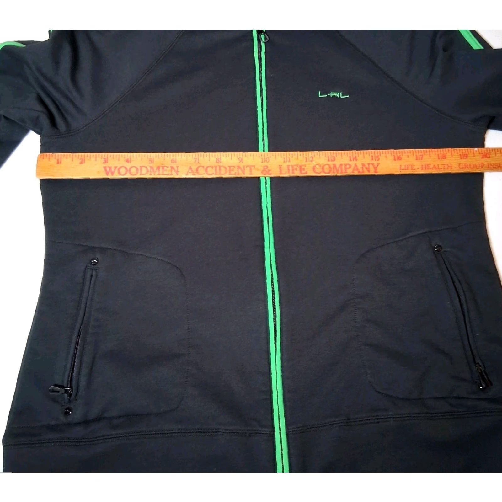 Ralph Lauren Ralph Lauren Active LRL Sweatshirt Women Large Black Green Zip Athleisure Size L / US 10 / IT 46 - 3 Thumbnail