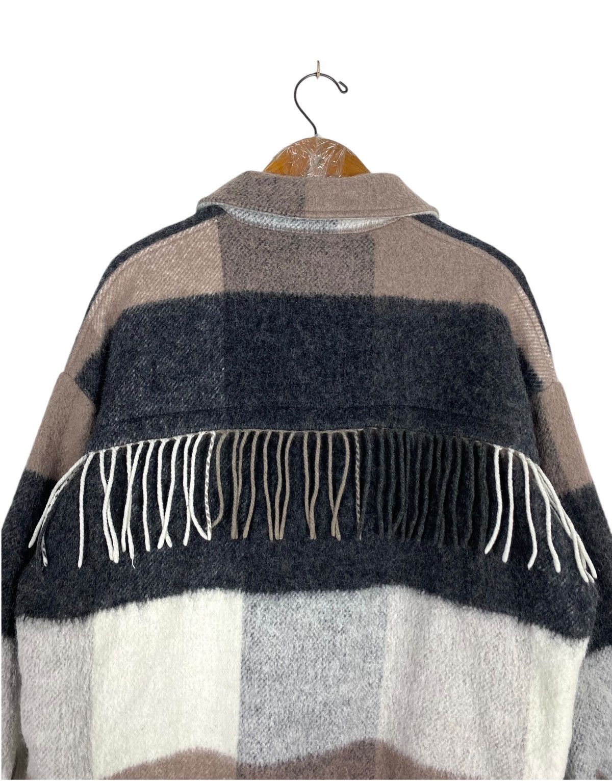 Zara Rare‼️ Zara Wool Blend Fringe Shirt Jacket Size M / US 6-8 / IT 42-44 - 6 Thumbnail