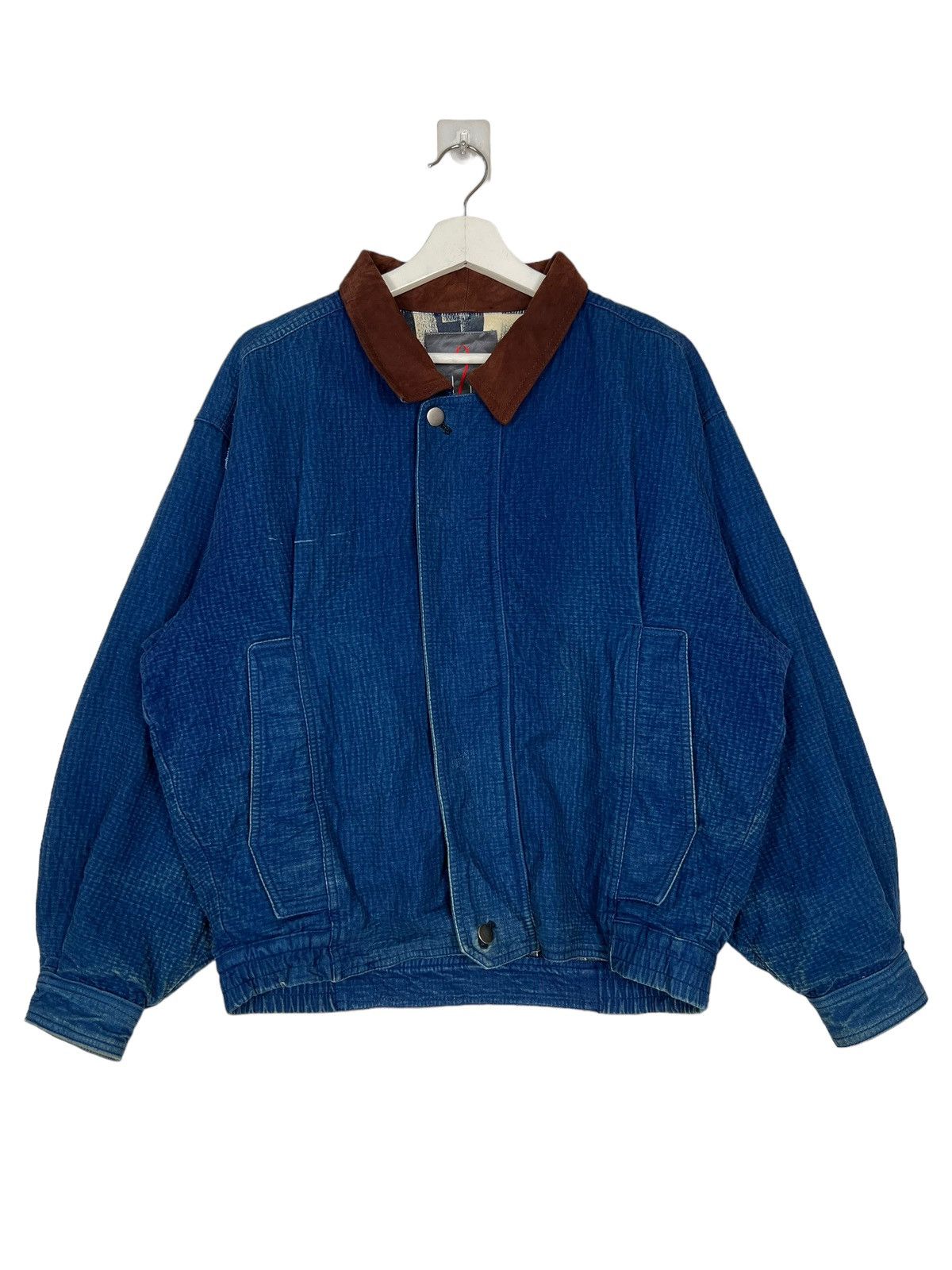 Indigo × Japanese Brand 🔥 VINTAGE 90s LIFE 2 by SIMPLE LIFE INDIGO BOMBER JACKET Size US M / EU 48-50 / 2 - 2 Thumbnail