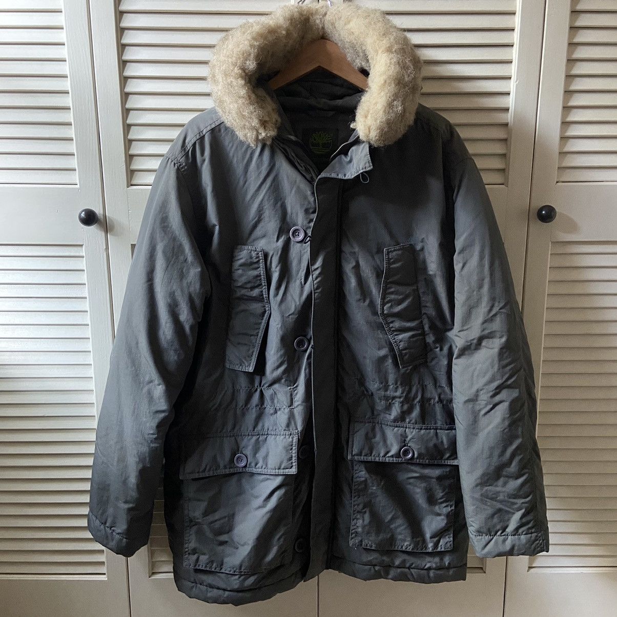 Timberland Timberland Military Green Puffer Parka Heavy Jacket Fur Hood Size US L / EU 52-54 / 3 - 1 Thumbnail