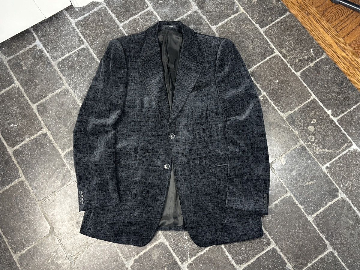 Emporio Armani F/W 2005 Emporio Armani Velvet Suit Jacket Vintage Velour 54 Size 54R - 18 Thumbnail