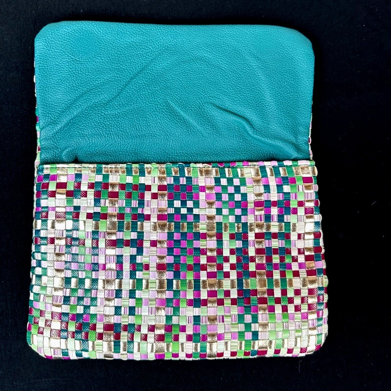 Other Deux Lux Woven Metallic Clutch Magnetic Closure Multi Size ONE SIZE - 7 Thumbnail