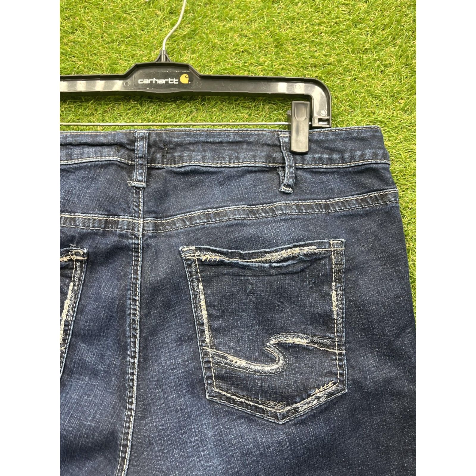 Silver Jeans Co. Silver Jeans Womens Jeans 31 Avery Slim Boot Dark Wash Bootcut Stretch Denim Size 24" / US 00 / IT 34 - 7 Thumbnail
