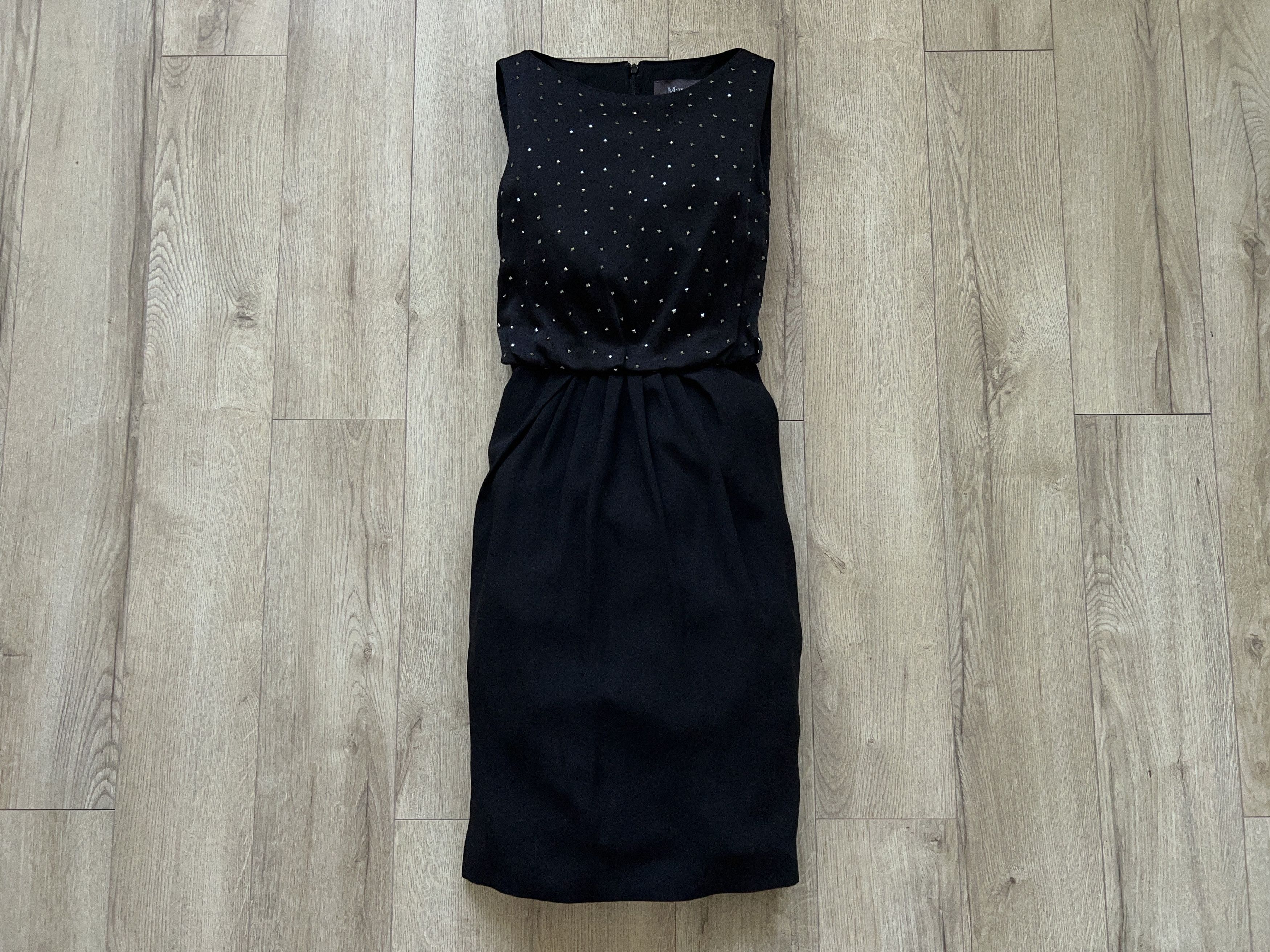 Designer × Max Mara MAX MARA New Collection Dress Black Sleeveless Knee Length Size M / US 6-8 / IT 42-44 - 2 Thumbnail