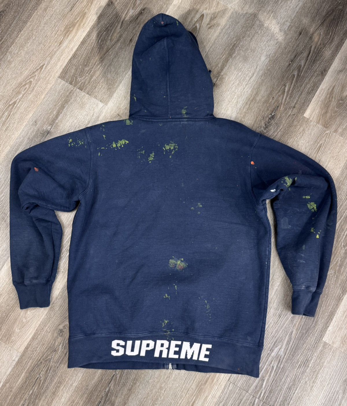 Supreme SUPREME DISTRESSED ZIP UP HOODED SWEATSHIRT XL PAINTED Size US XL / EU 56 / 4 - 6 Thumbnail