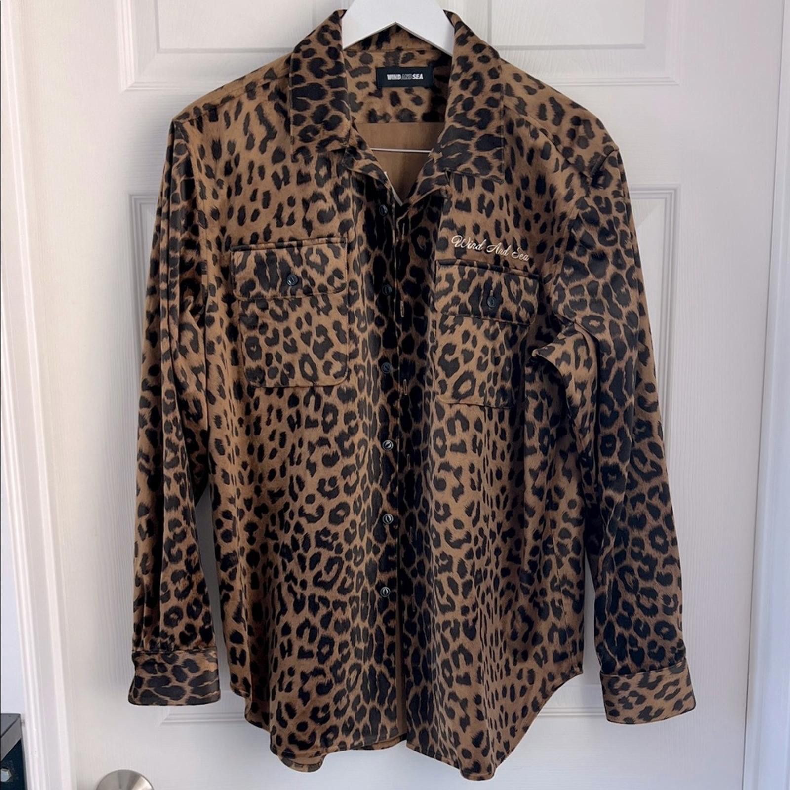 Other WIND AND SEA Leopard Open Collar Button Camp Shirt Men Large Size US L / EU 52-54 / 3 - 5 Thumbnail