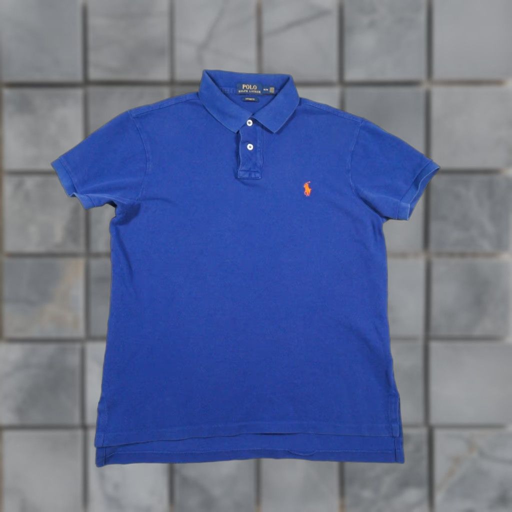 Polo Ralph Lauren VINTAGE Polo Ralph Lauren Shirt Mens Medium Blue Short Sleeve Custom Fit Preppy Pony Size US M / EU 48-50 / 2 - 1 Thumbnail