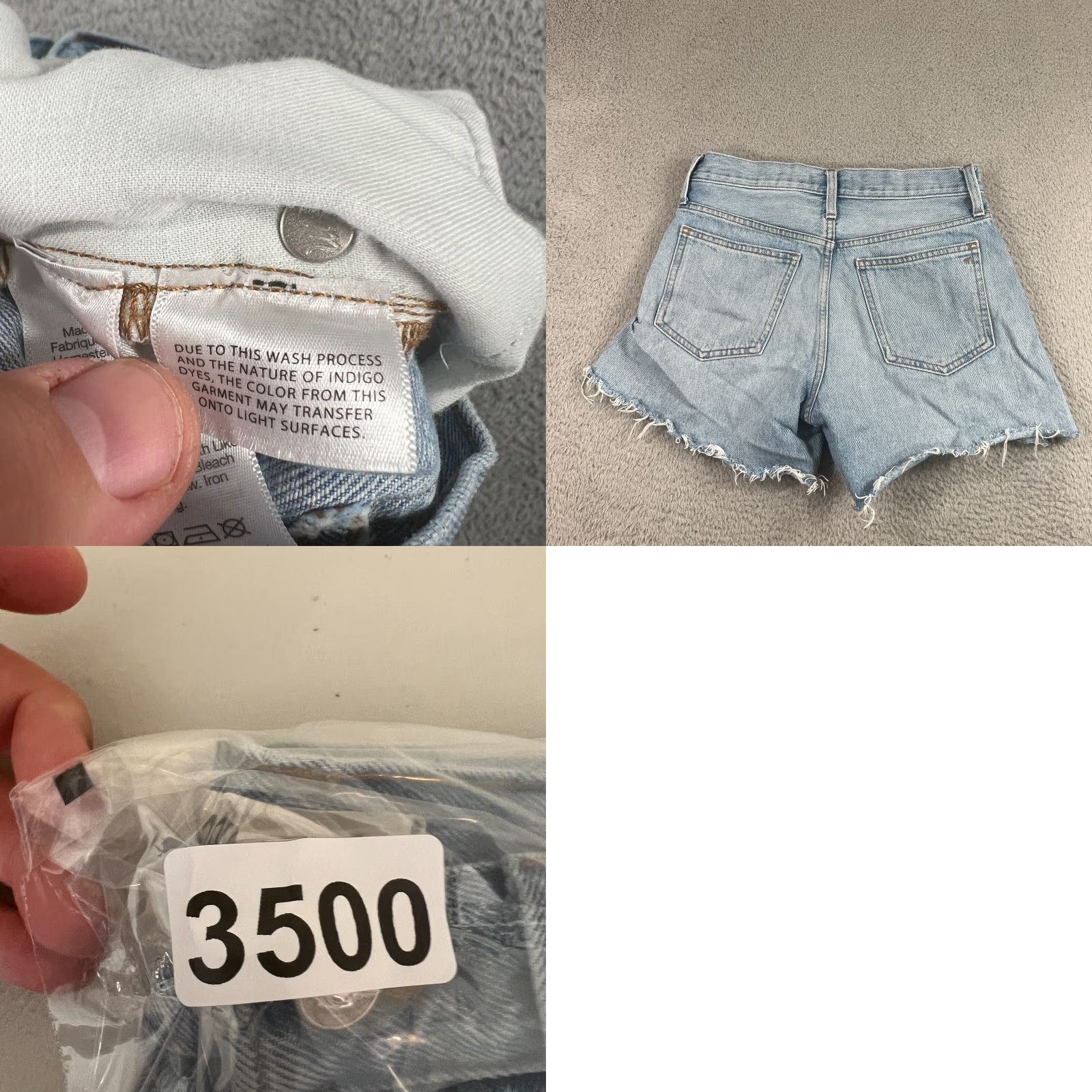 Madewell Madewell Shorts Womens 25 Relaxed Denim Cutoffs Light Wash Blue Casual Size 42" / US 20 - 8 Thumbnail