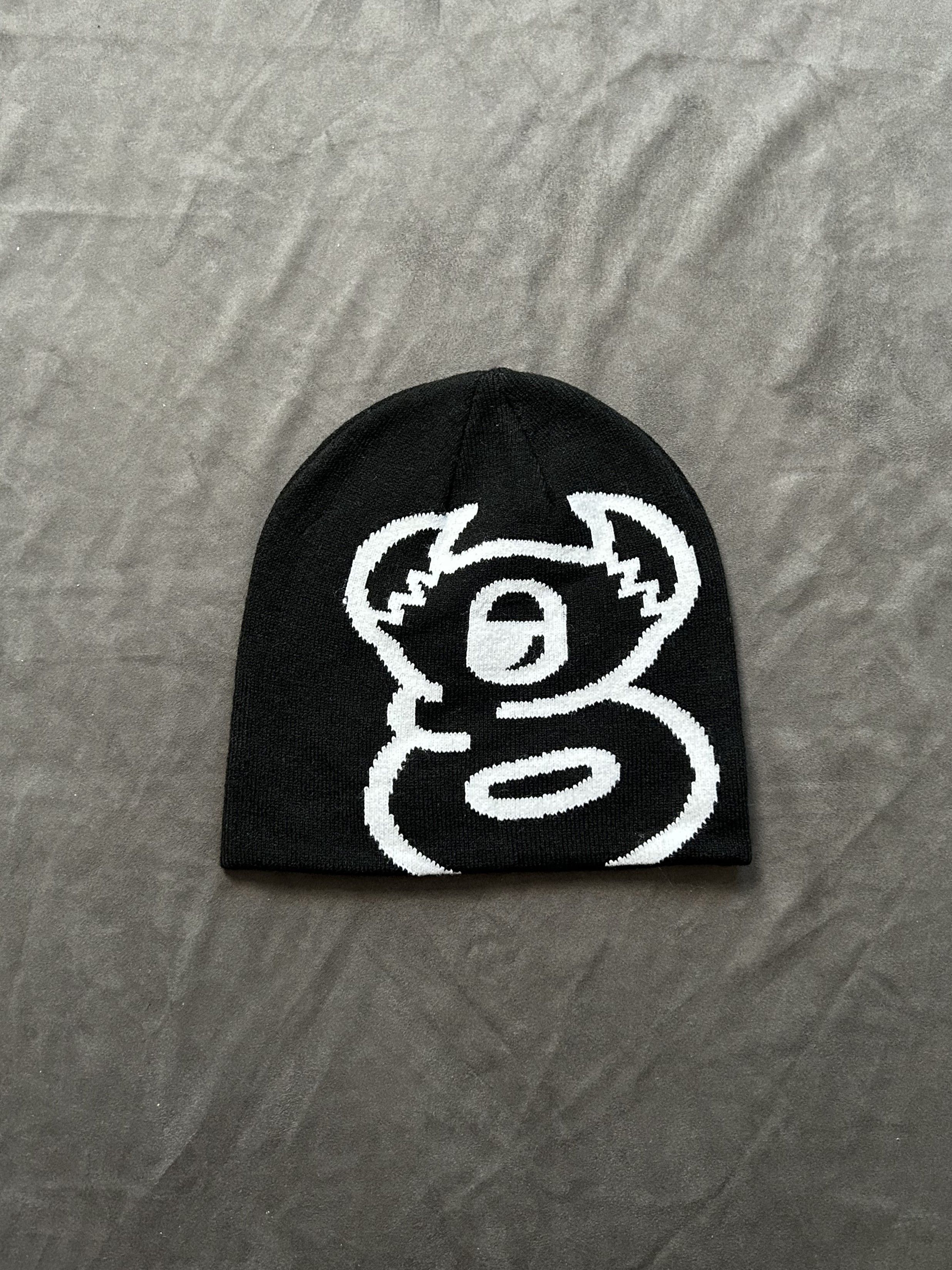 Japanese Brand Deadstock Colbygoon Logo No Cuff Knit Beanie Hat Black OS Size ONE SIZE - 1 Thumbnail