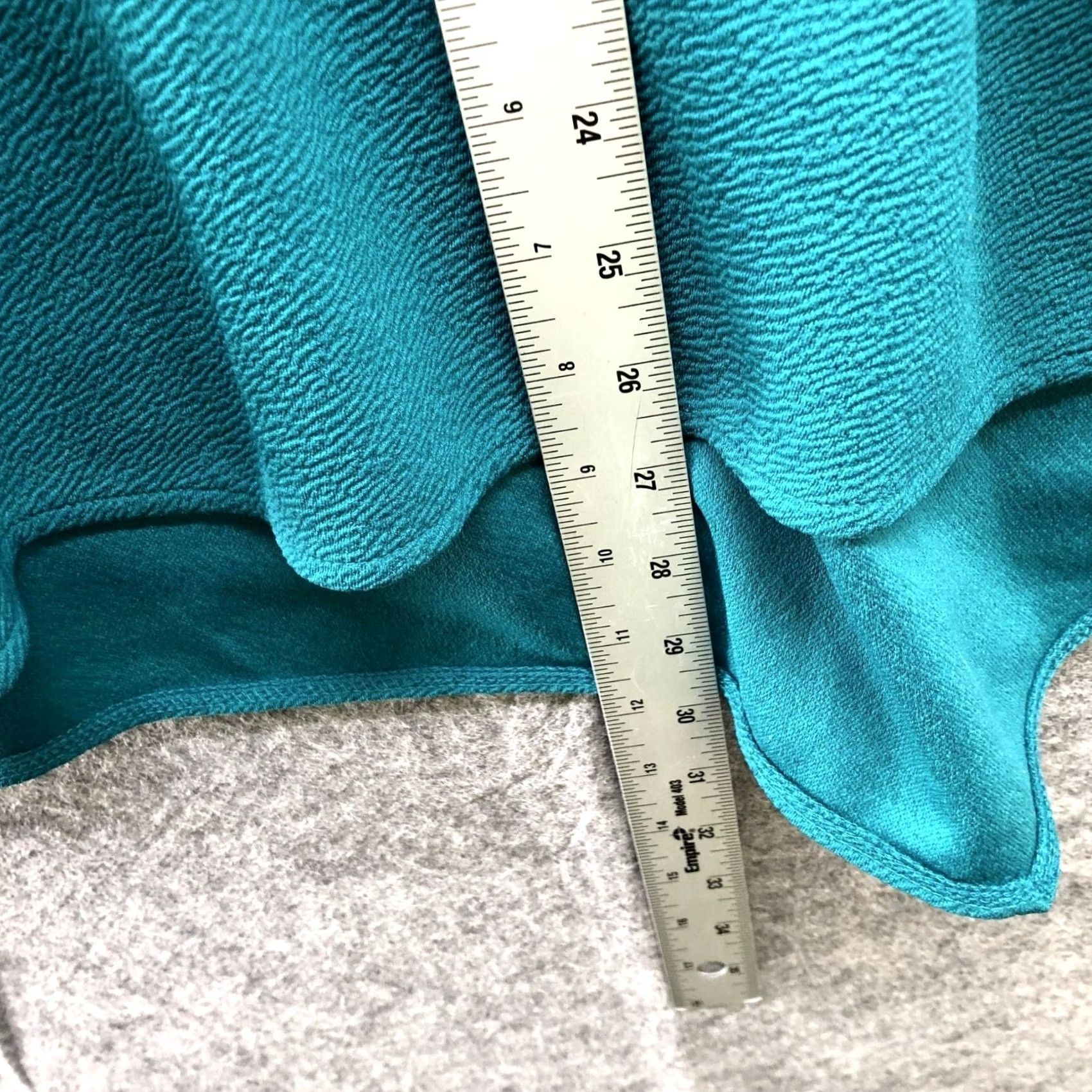 Vintage Lane Bryant Blouse Womens 24 Teal Sleeveless V-Neck Knit Polyester Size 4XL / US 24-26 - 7 Thumbnail