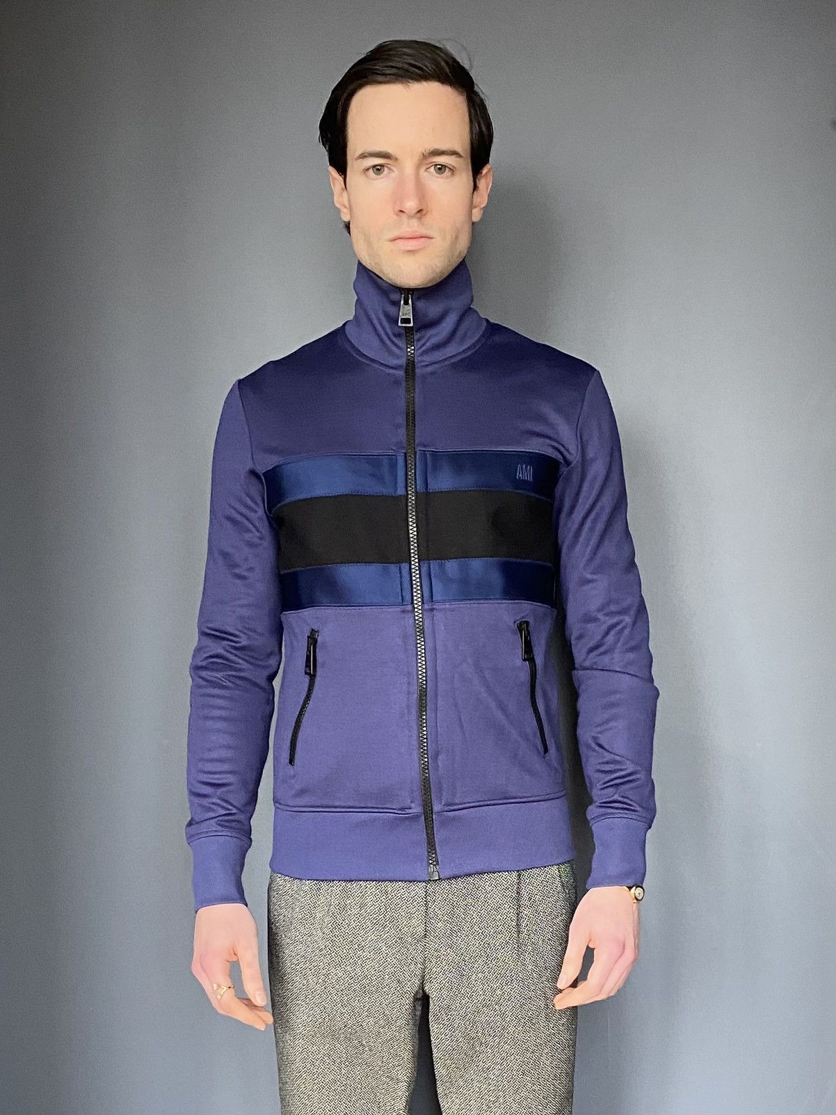 AMI AMI - Satin-Panelled Track Jacket - 2017 Size US XS / EU 42 / 0 - 2 Thumbnail