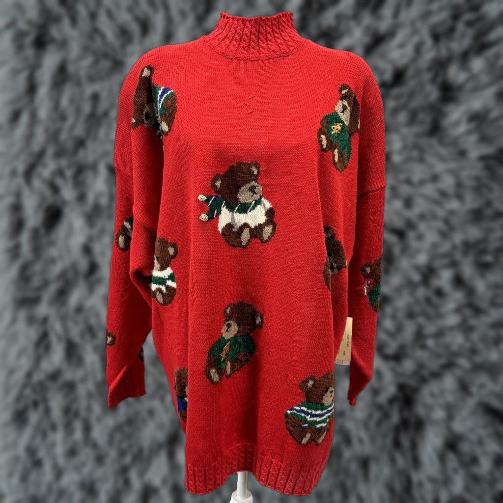 Vintage VINTAGE Marisa Christina Sweater Womens 3X Plus Red Teddy Bears 1990s Christmas 1994 Size XXL / US 16-18 / IT 52-54 - 1 Thumbnail