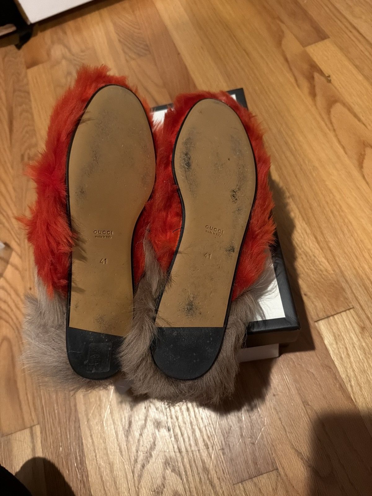 Gucci Gucci real fur horsebit slides size 41 Size US 8 / EU 41 - 2 Thumbnail