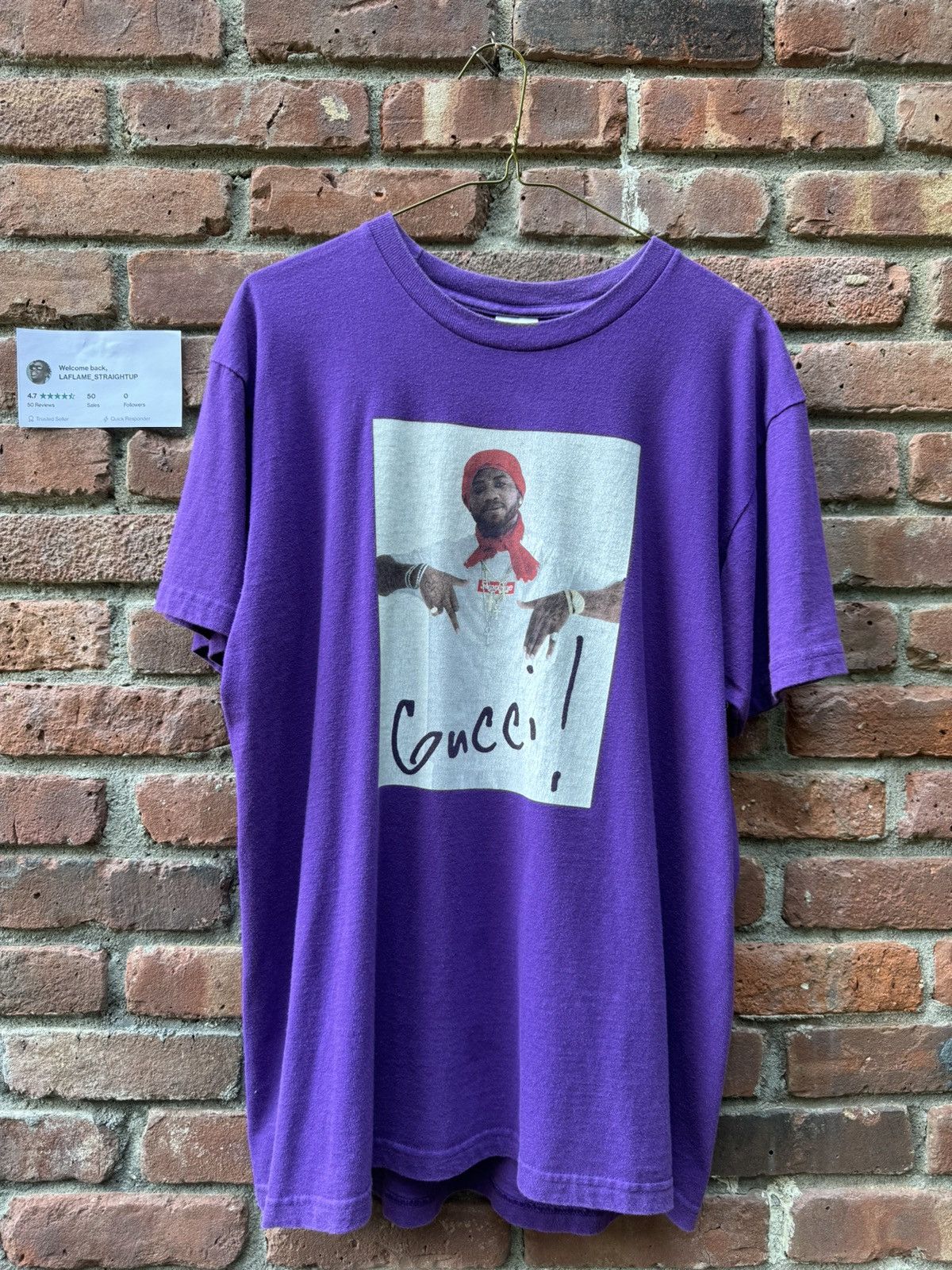 Supreme Supreme Gucci Mane Tee Purp FINAL PRICE DROP!!— Size US L / EU 52-54 / 3 - 1 Thumbnail