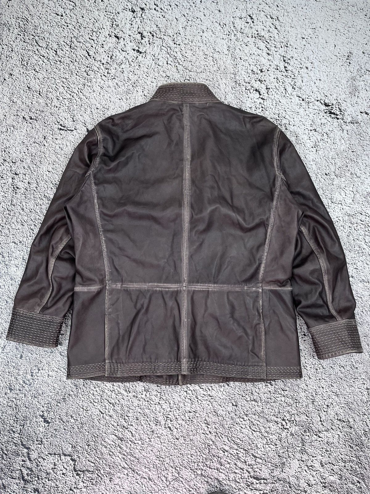 Ermanno Scervino Vintage Ermanno Scervino Leather Unisex Jacket Coat Luxury Size US L / EU 52-54 / 3 - 5 Thumbnail