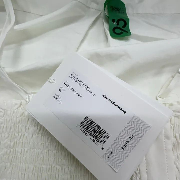 Alexander Wang Alexander Wang White Cropped Long Sleeve Shirt - Size XL / US 12-14 / IT 48-50 - 5 Thumbnail