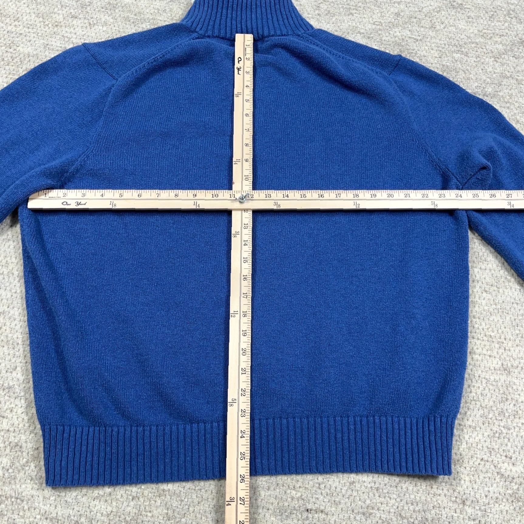Polo Ralph Lauren Polo Ralph Lauren Sweater Men XXL Blue Pullover Heavy Knit Quarter Zip Ribbed Size US XXL / EU 58 / 5 - 7 Thumbnail