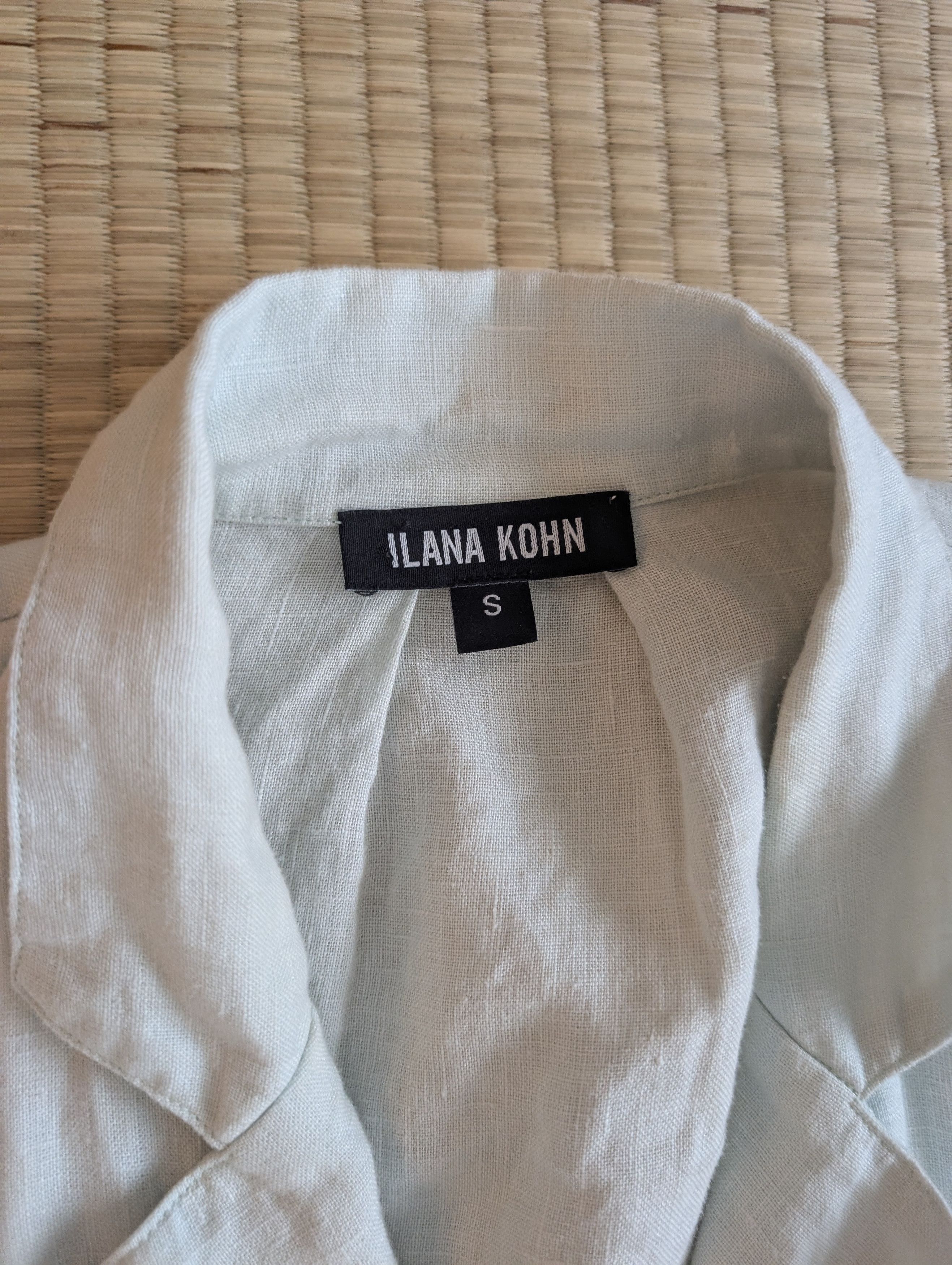 Ilana Kohn Ilana Kohn 100% Linen Shirt Dress Mint Made in USA Size S / US 4 / IT 40 - 3 Thumbnail