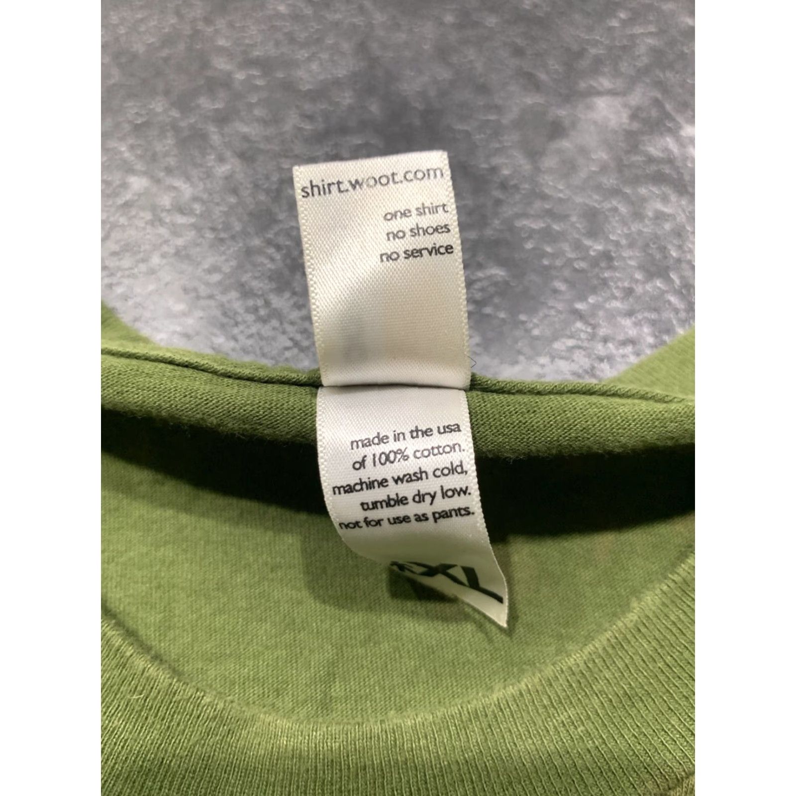 Vintage VINTAGE Shirt.woot! Men's T-Shirt XL Green Graphic Tee Moon Short Sleeve Cotton 90s Size US XL / EU 56 / 4 - 6 Thumbnail