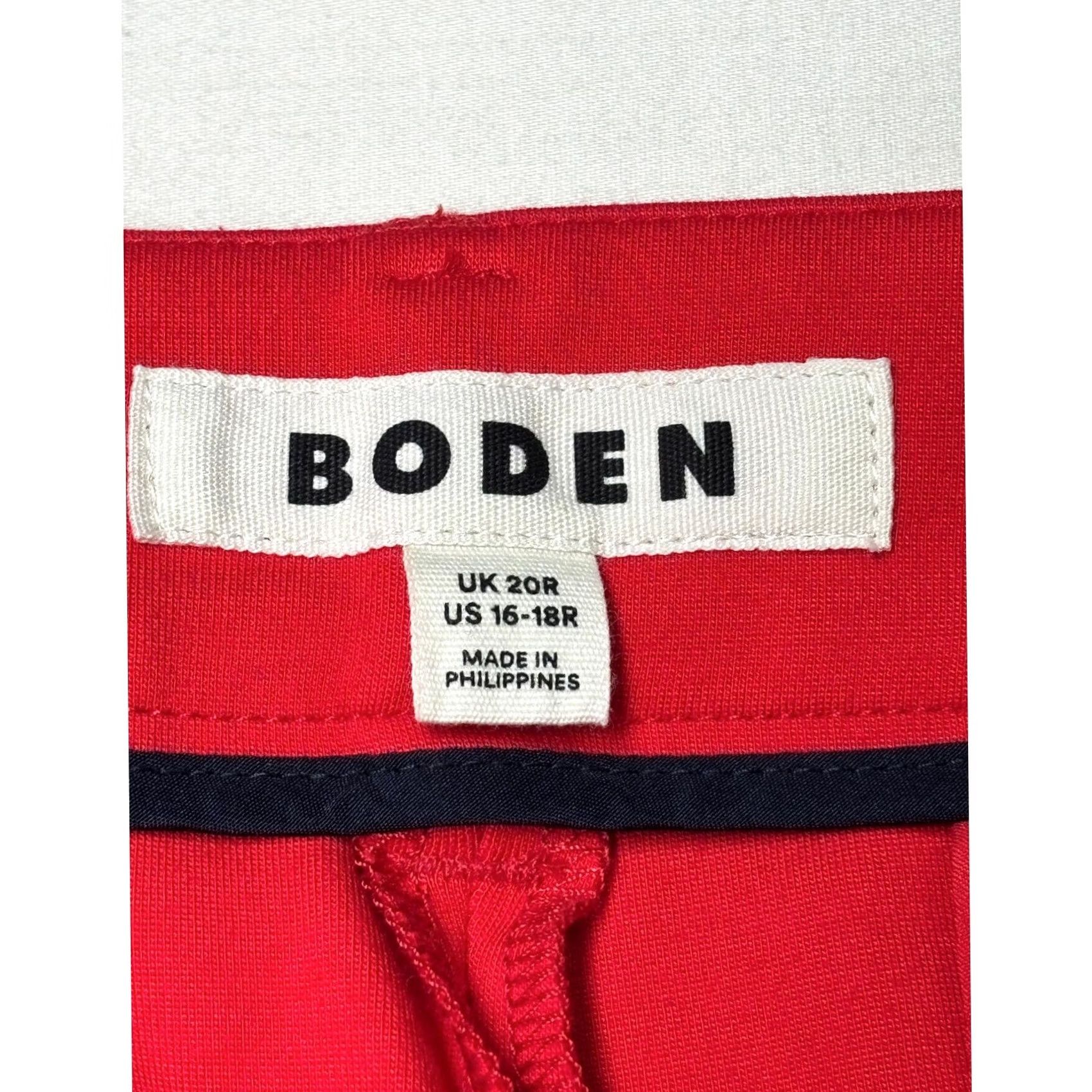 Boden Boden Pants Trousers Womens 16-18R W38 L31 Red Wide Leg High Rise Side Stripe Size 40" / US 18 - 3 Thumbnail