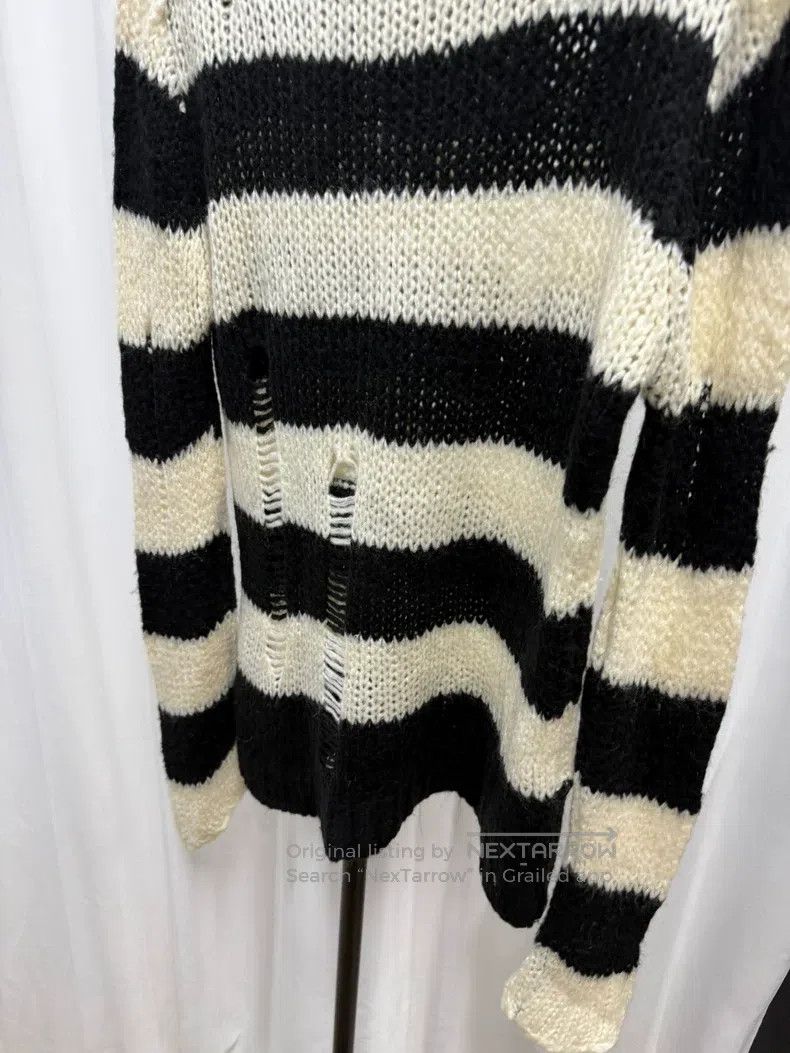 Ann Demeulemeester Ann Demeulemeester 40 Ann Demeulemester destroys striped sw Size L / US 10 / IT 46 - 5 Thumbnail