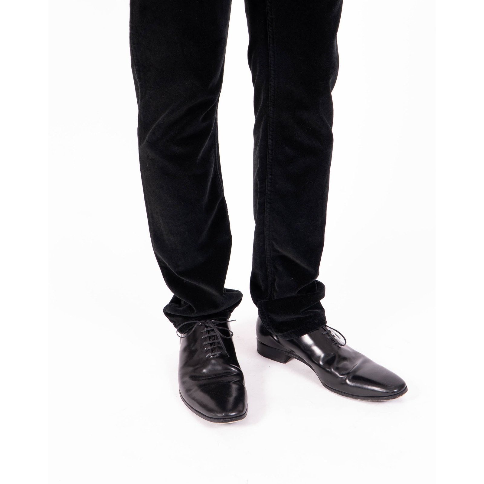 Helmut Lang FW97 Straight-Leg Jeans in Black Velvet Size US 30 / EU 46 - 6 Thumbnail