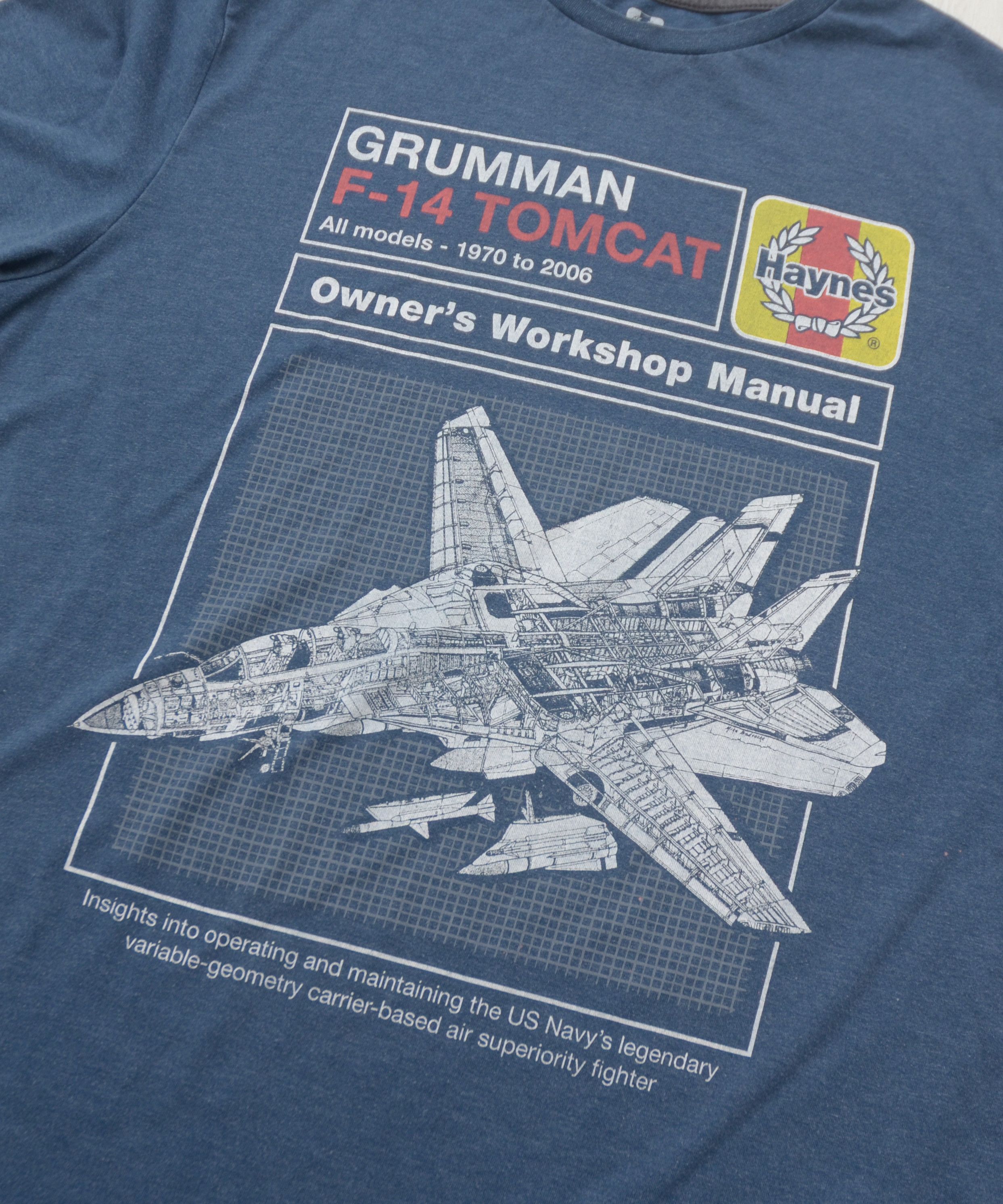 Hanes × Vintage Maverick Haynes F-14 F-16 TomCat GRUMMAN aircraft model Size US L / EU 52-54 / 3 - 3 Thumbnail